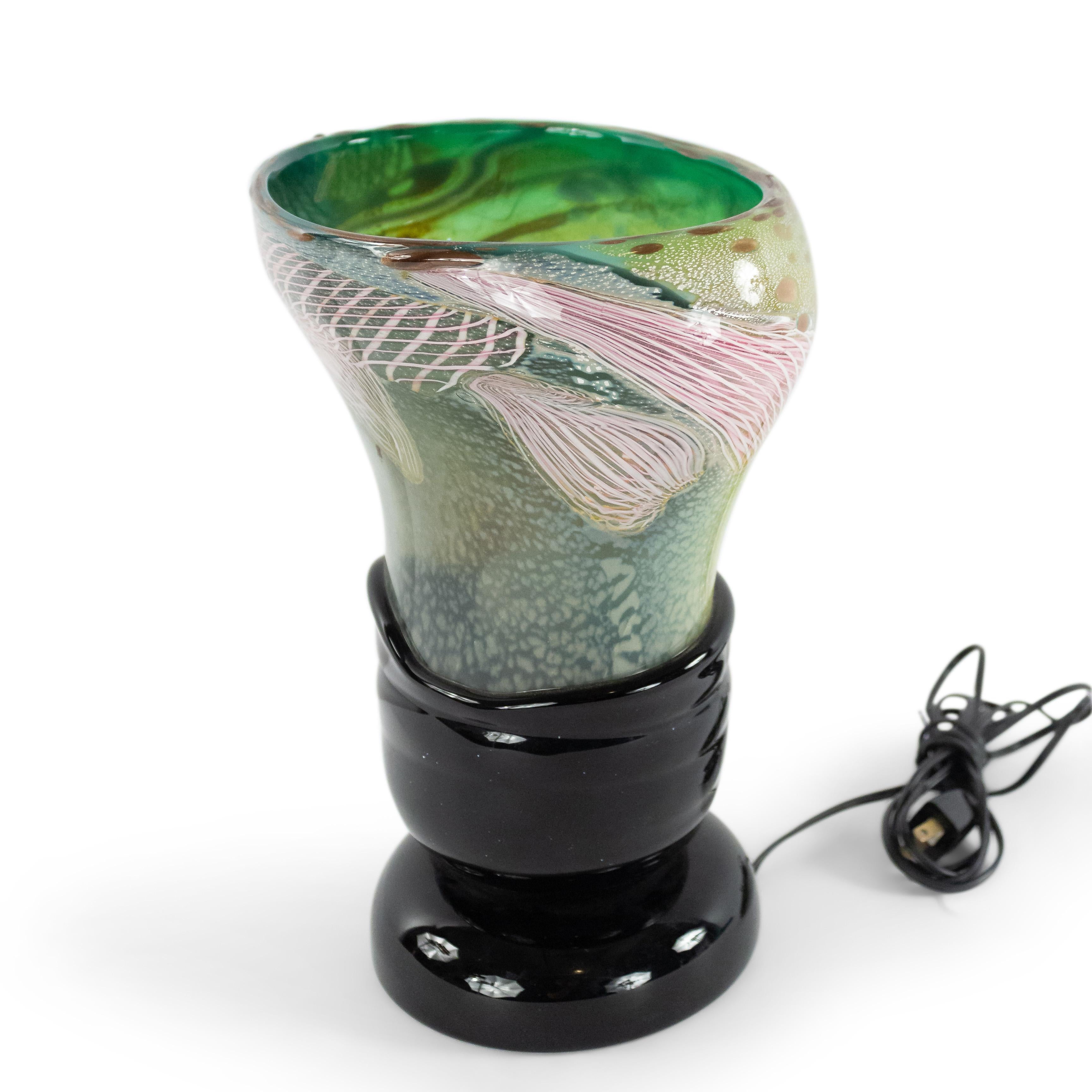 20th Century Italian Murano Glass Nichetto Table Lamp For Sale