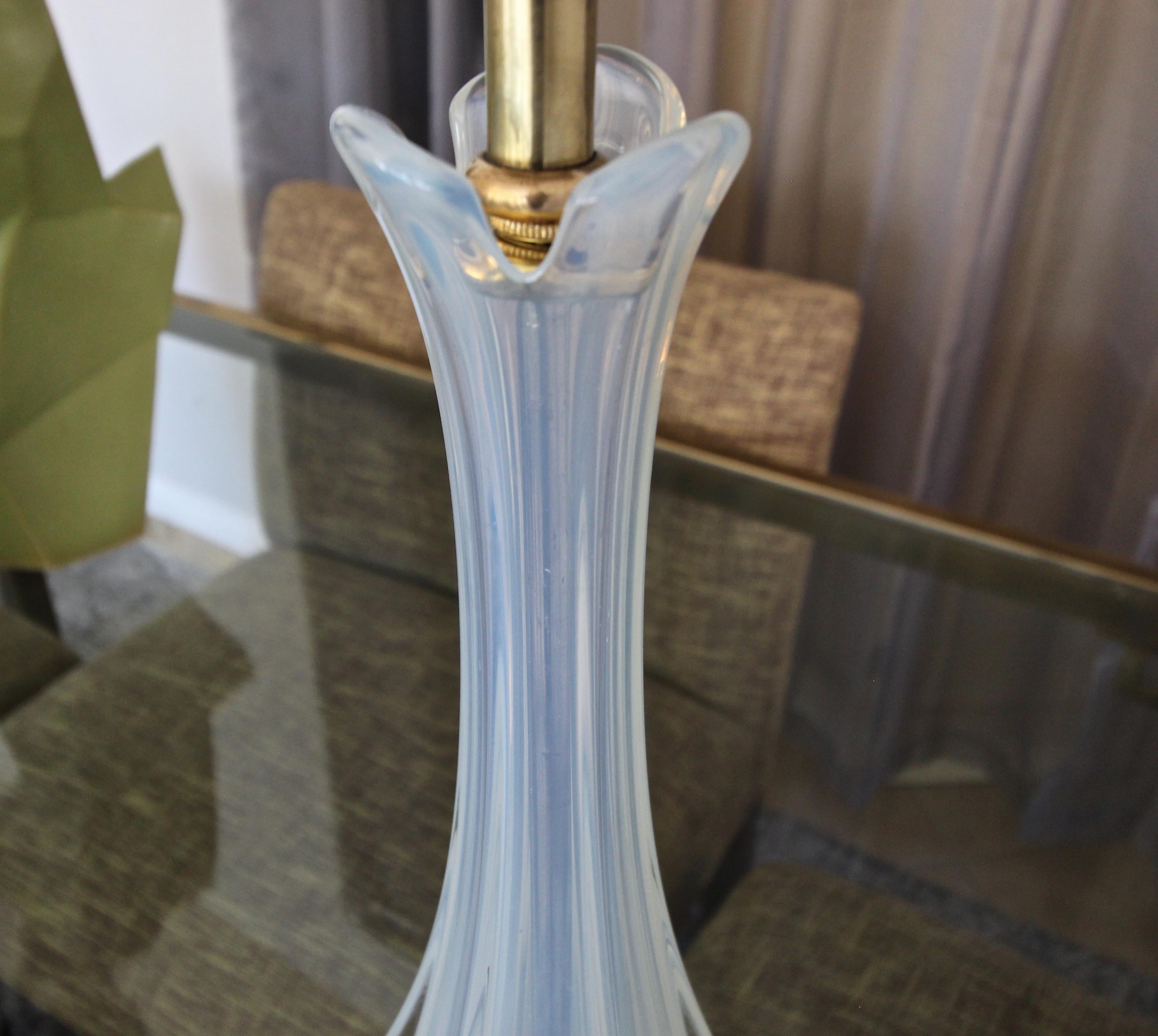 Italian Murano Glass Opalescent Table Lamp 4