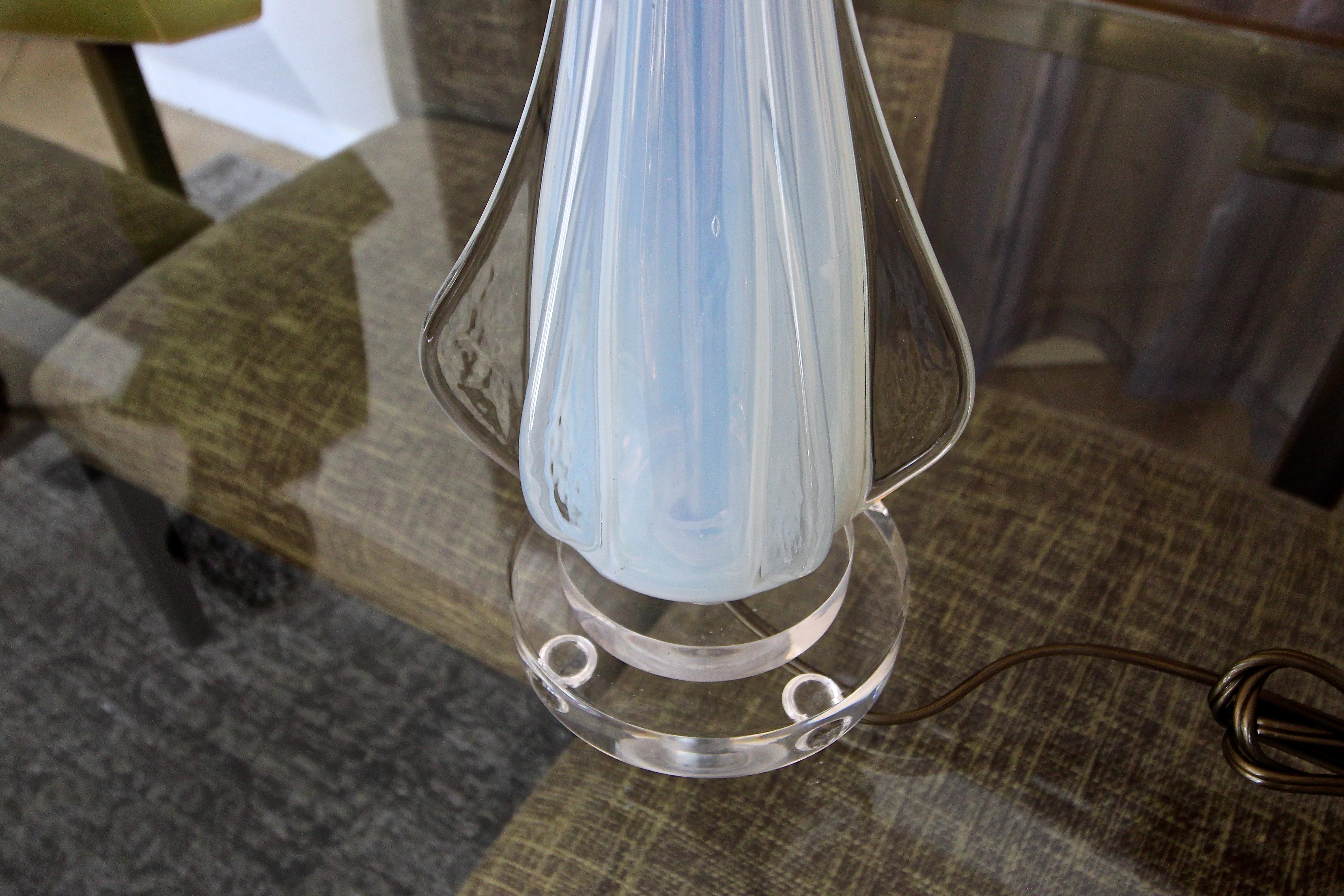 Italian Murano Glass Opalescent Table Lamp 3
