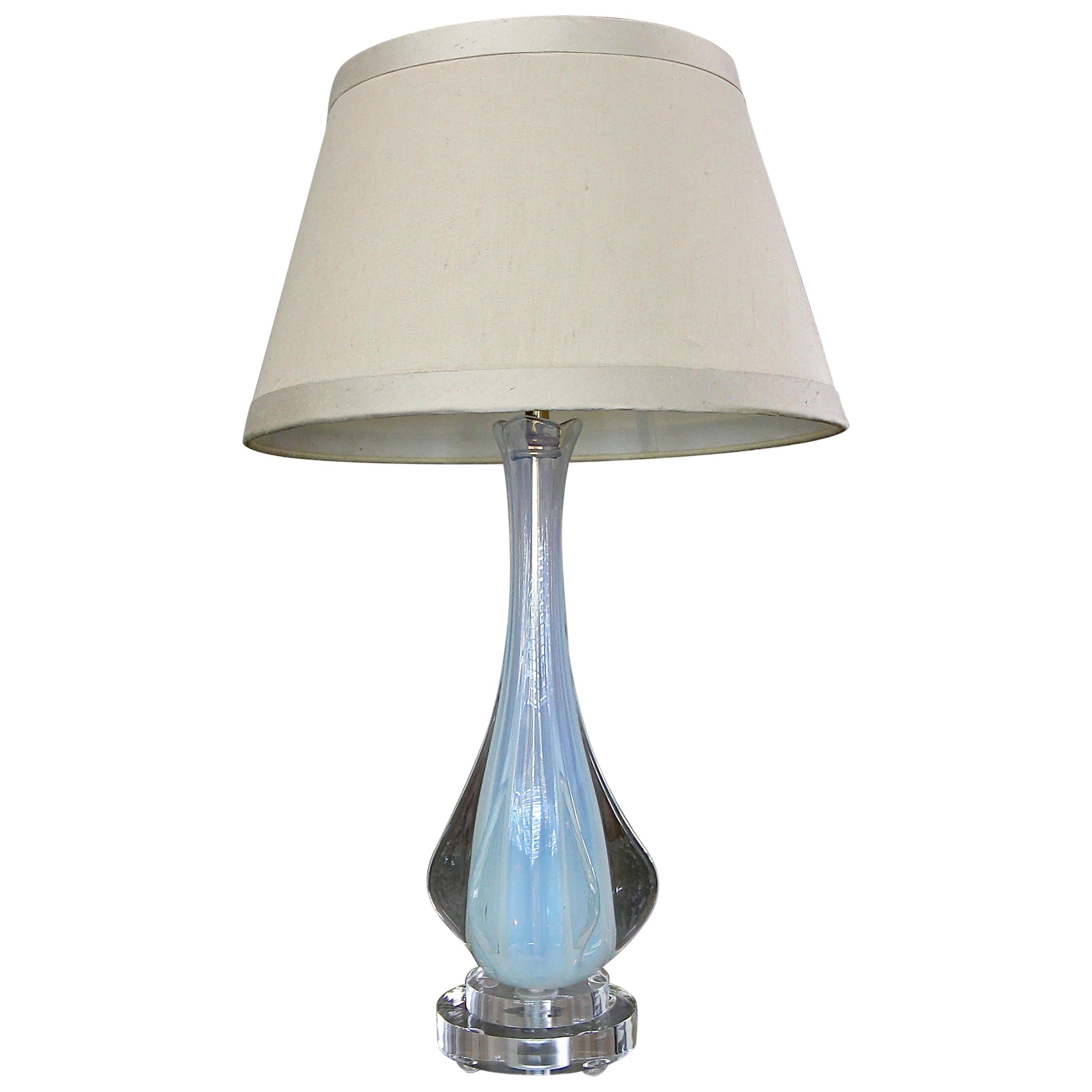Italian Murano Glass Opalescent Table Lamp
