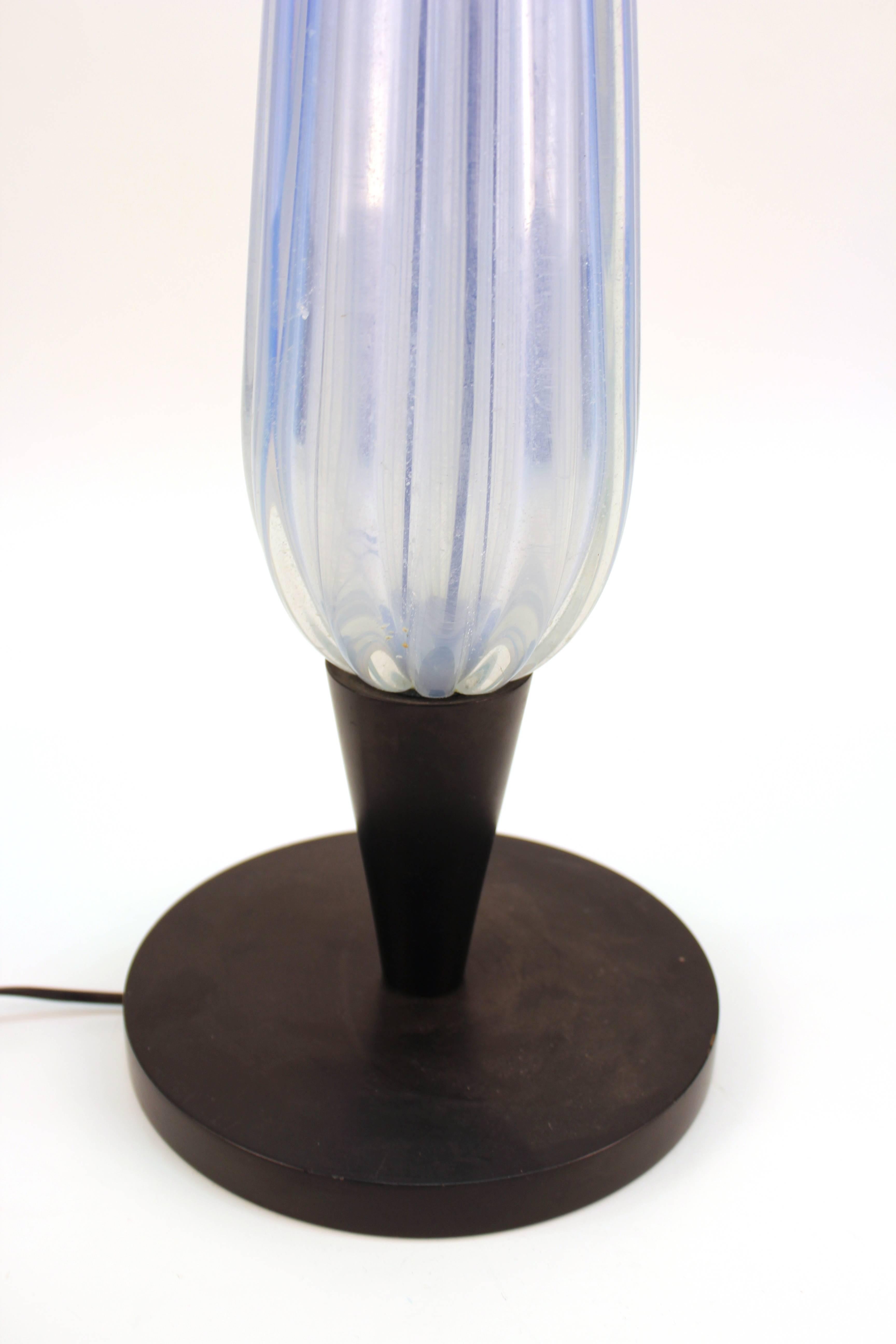 Italian Murano Glass Pale Blue Table Lamp 1