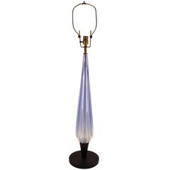 Italian Murano Glass Pale Blue Table Lamp
