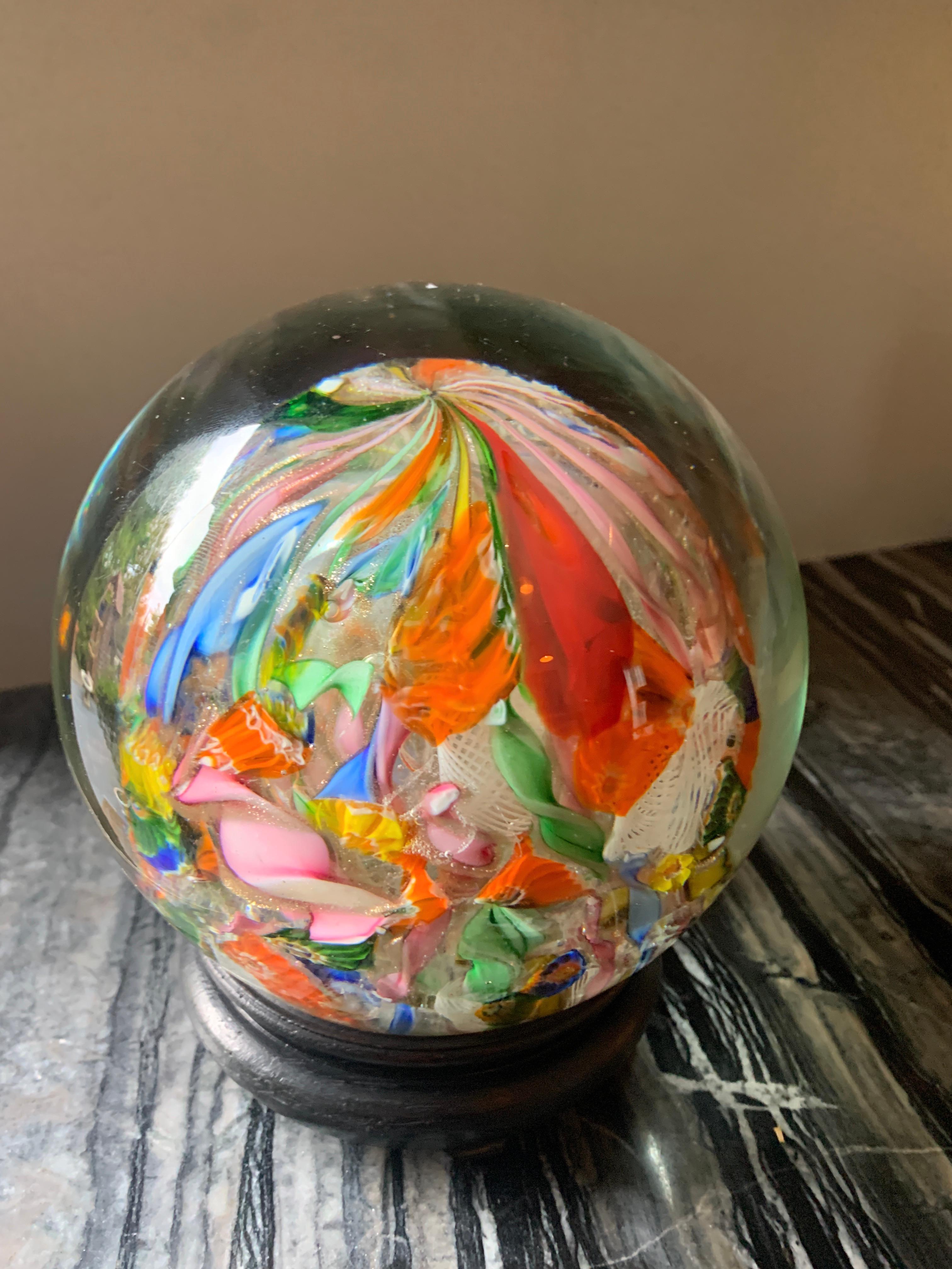 Italian Murano Glass Paperweight For Sale 8