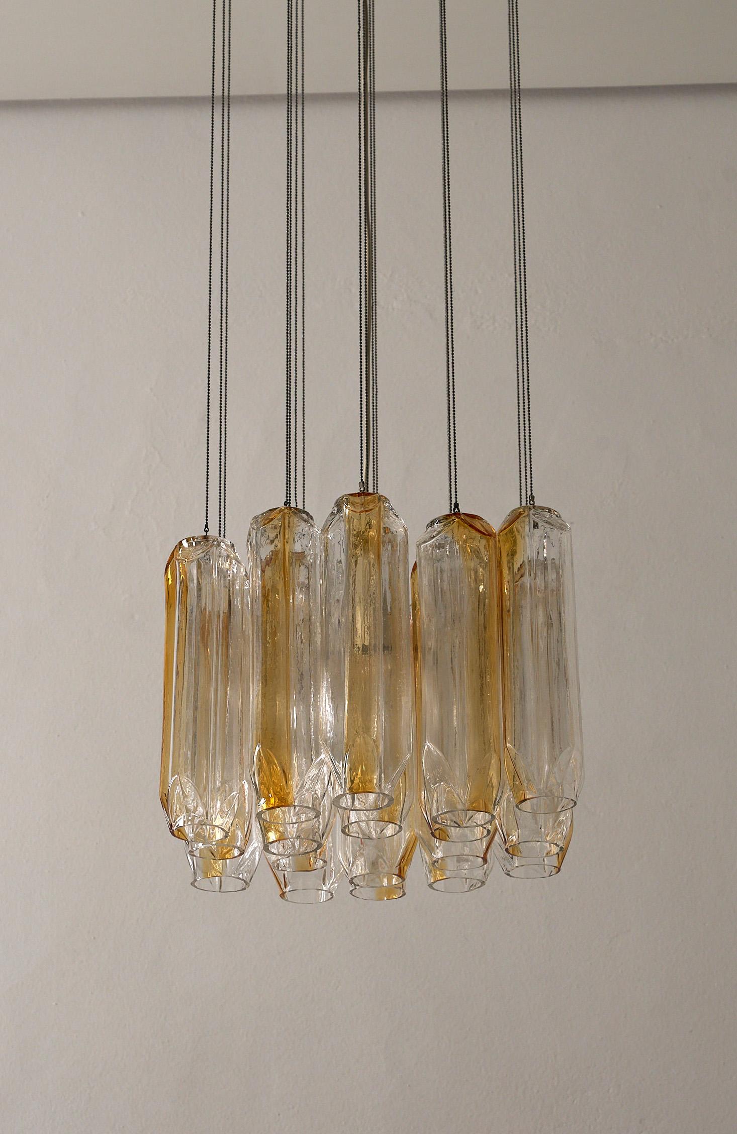 Pendentif italien en verre de Murano par VeArt, Prismes Quadrifoglio, 1970 Bon état - En vente à Mortsel, BE