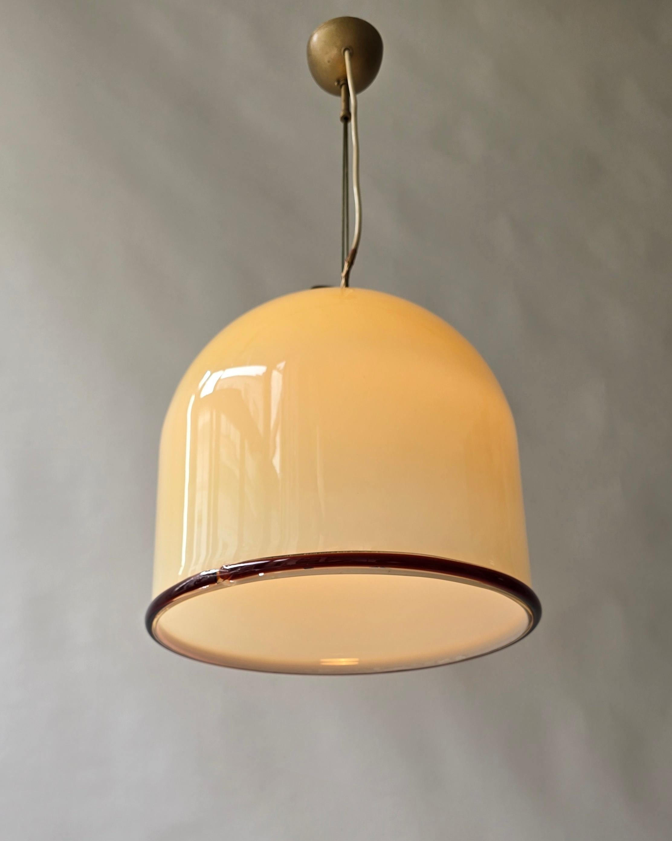 Mid-Century moderno Lampada a sospensione in vetro di Murano in vendita