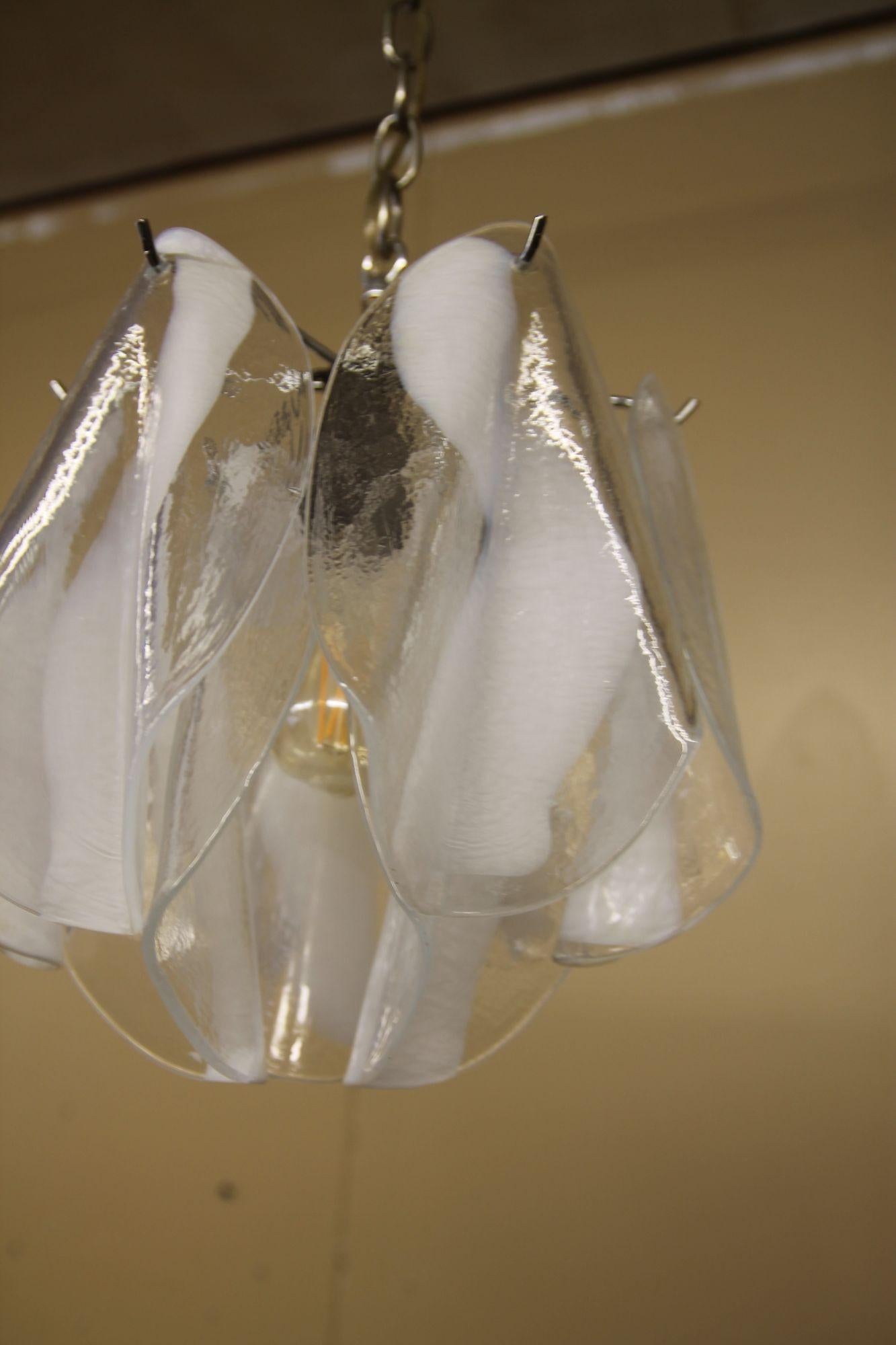 Italian Murano Glass Pendant Lamp In Good Condition In Asbury Park, NJ
