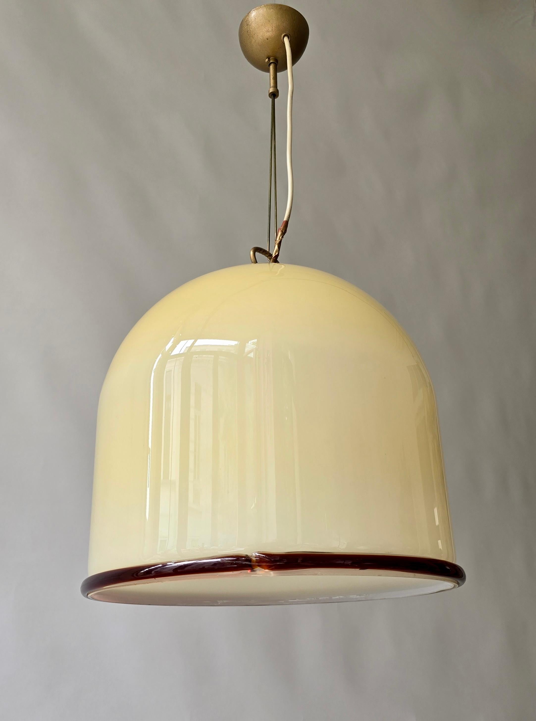 Lampada a sospensione in vetro di Murano In condizioni buone in vendita a Antwerp, BE