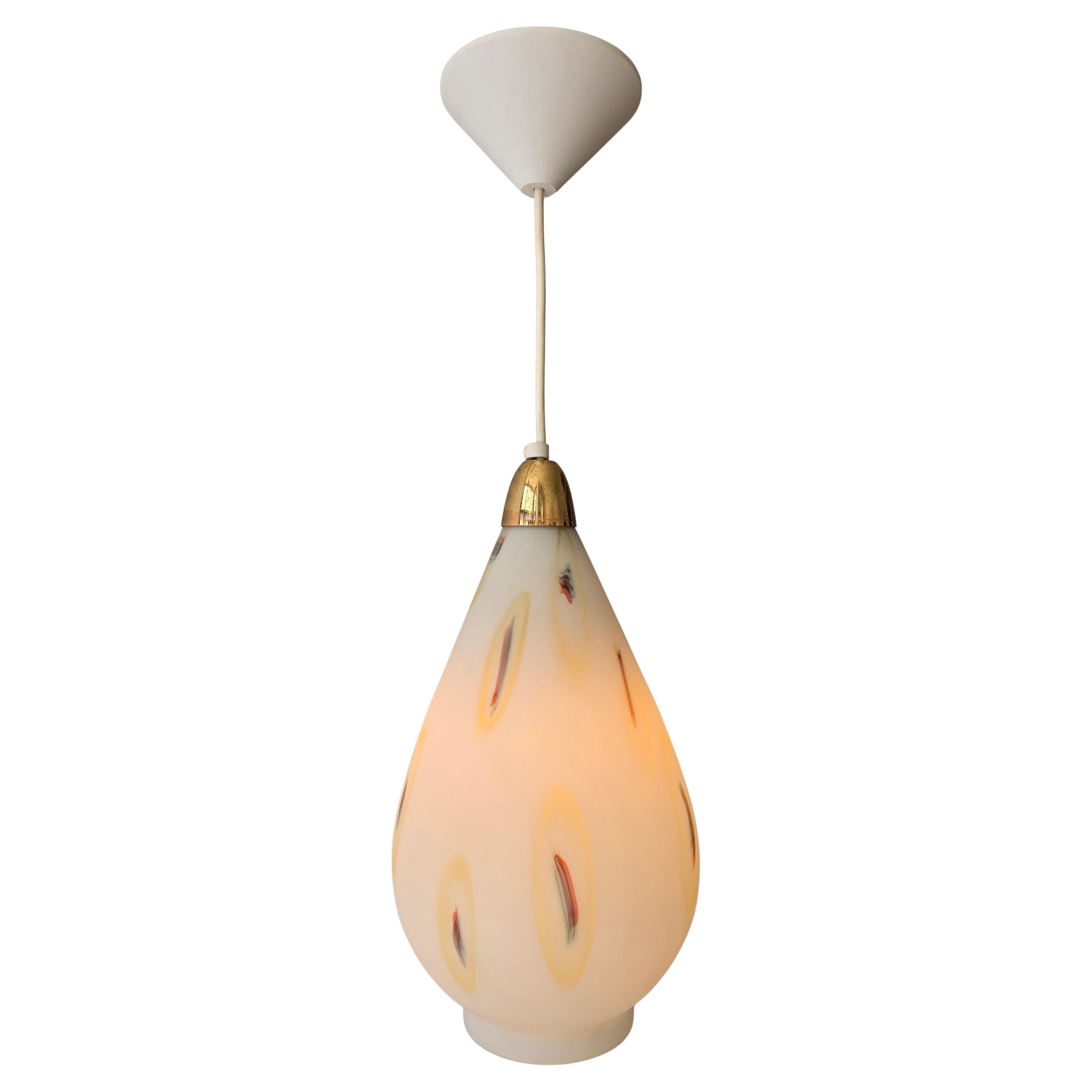 Lámpara colgante italiana de cristal de Murano, hacia 1960 en Bueno estado para la venta en Antwerp, BE