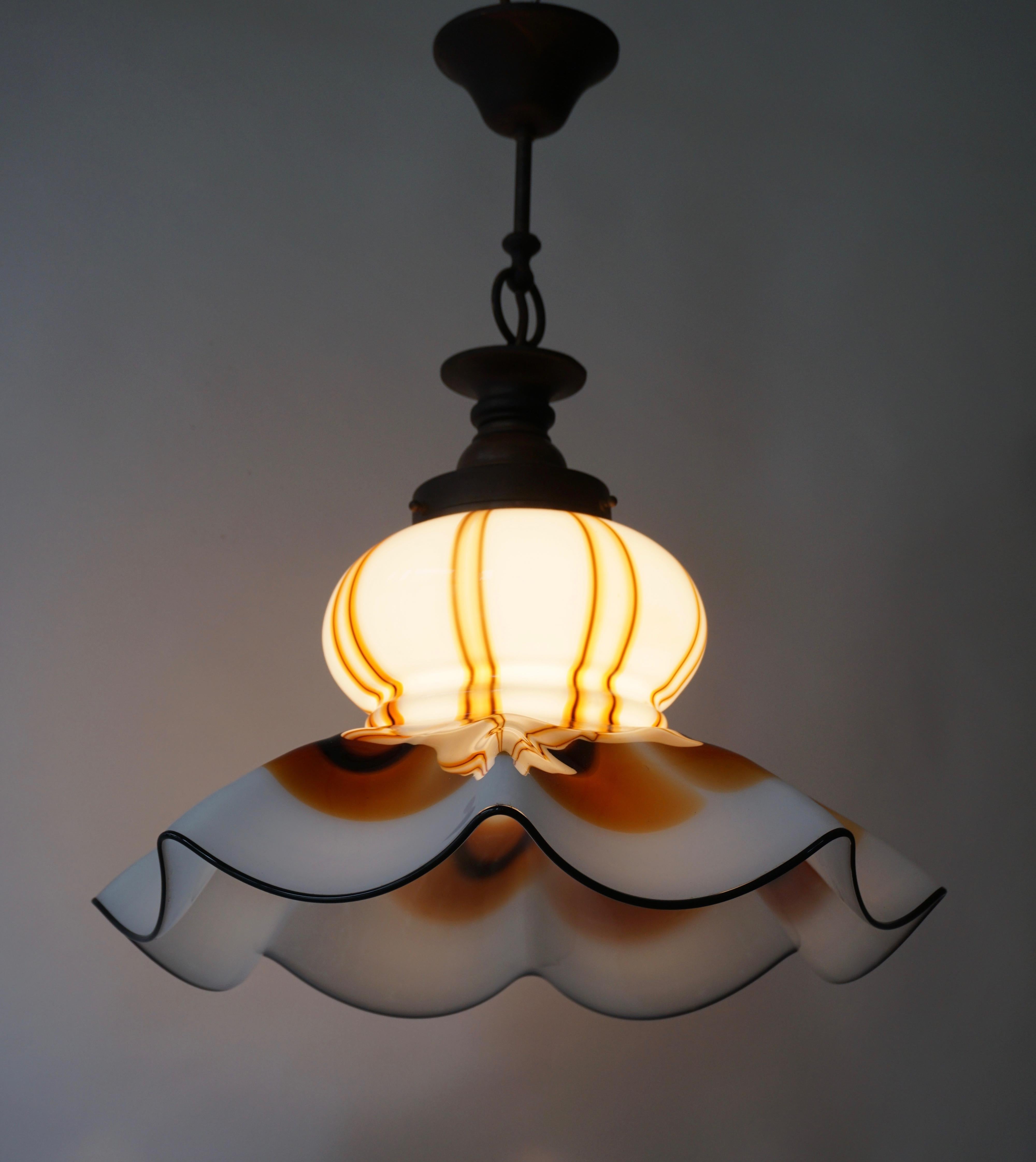 Italian Murano Glass Pendant Light For Sale 5