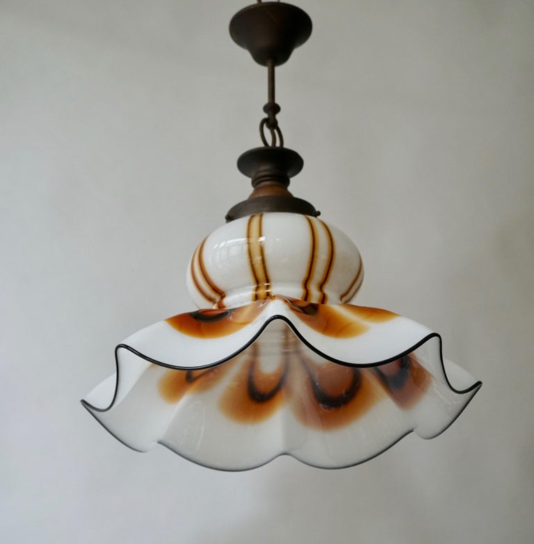 20th Century Italian Murano Glass Pendant Light For Sale