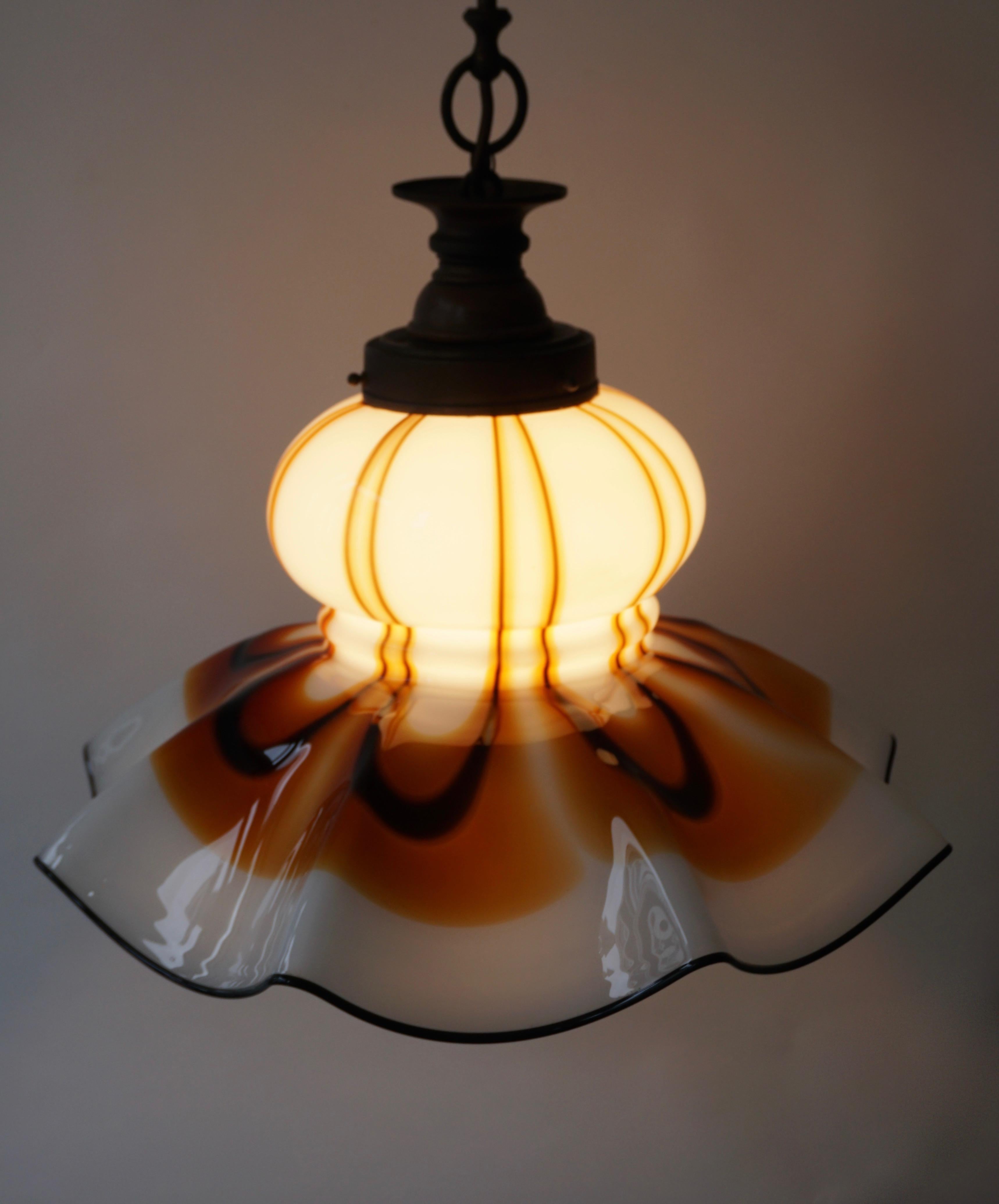 Italian Murano Glass Pendant Light For Sale 2