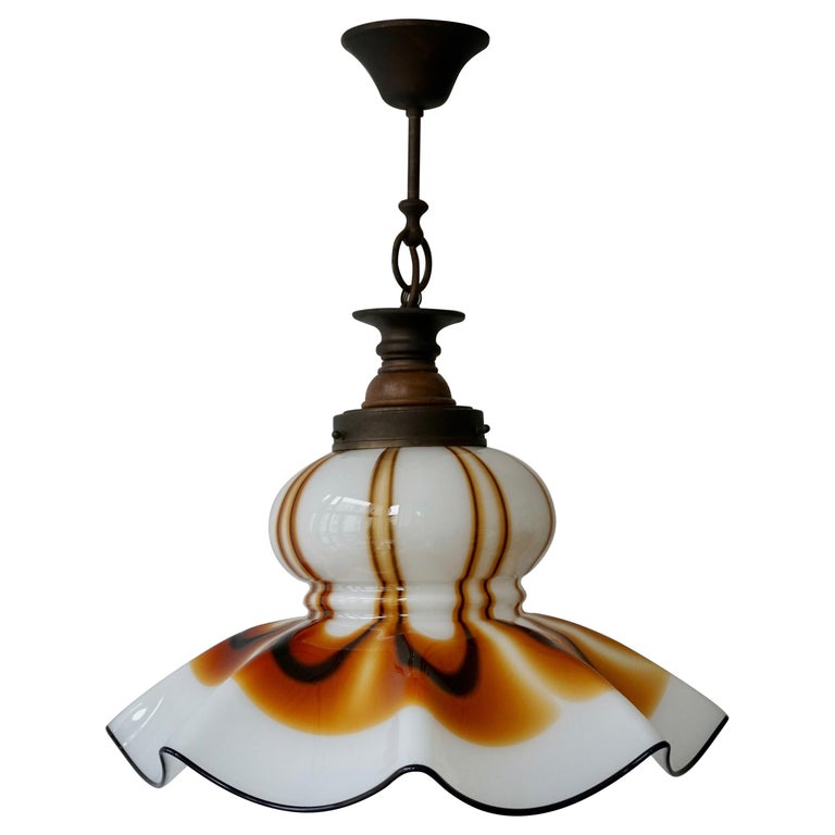 Italian Murano Glass Pendant Light For Sale