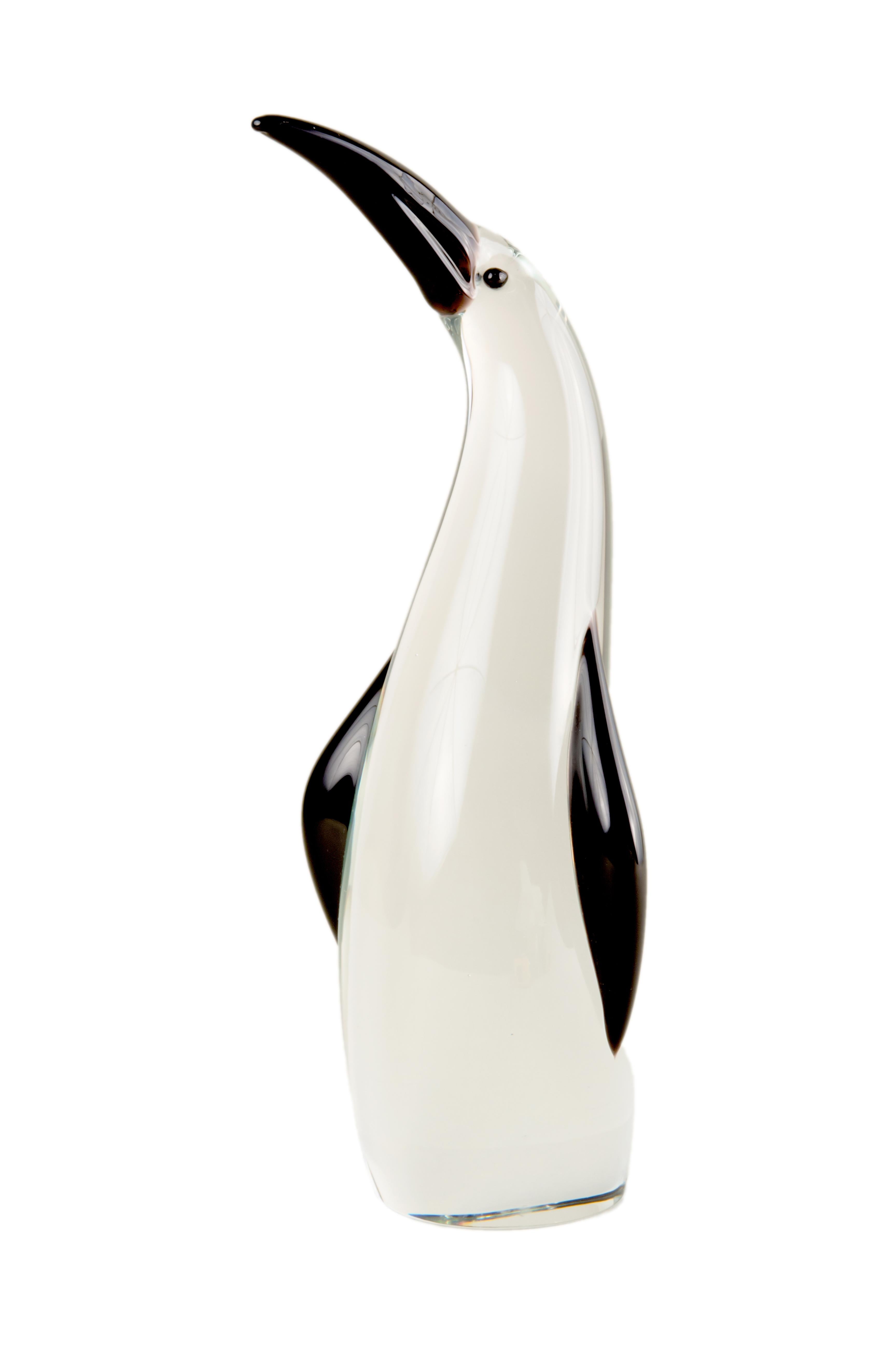 Mid-Century Modern Pingouin italien en verre de Murano en vente