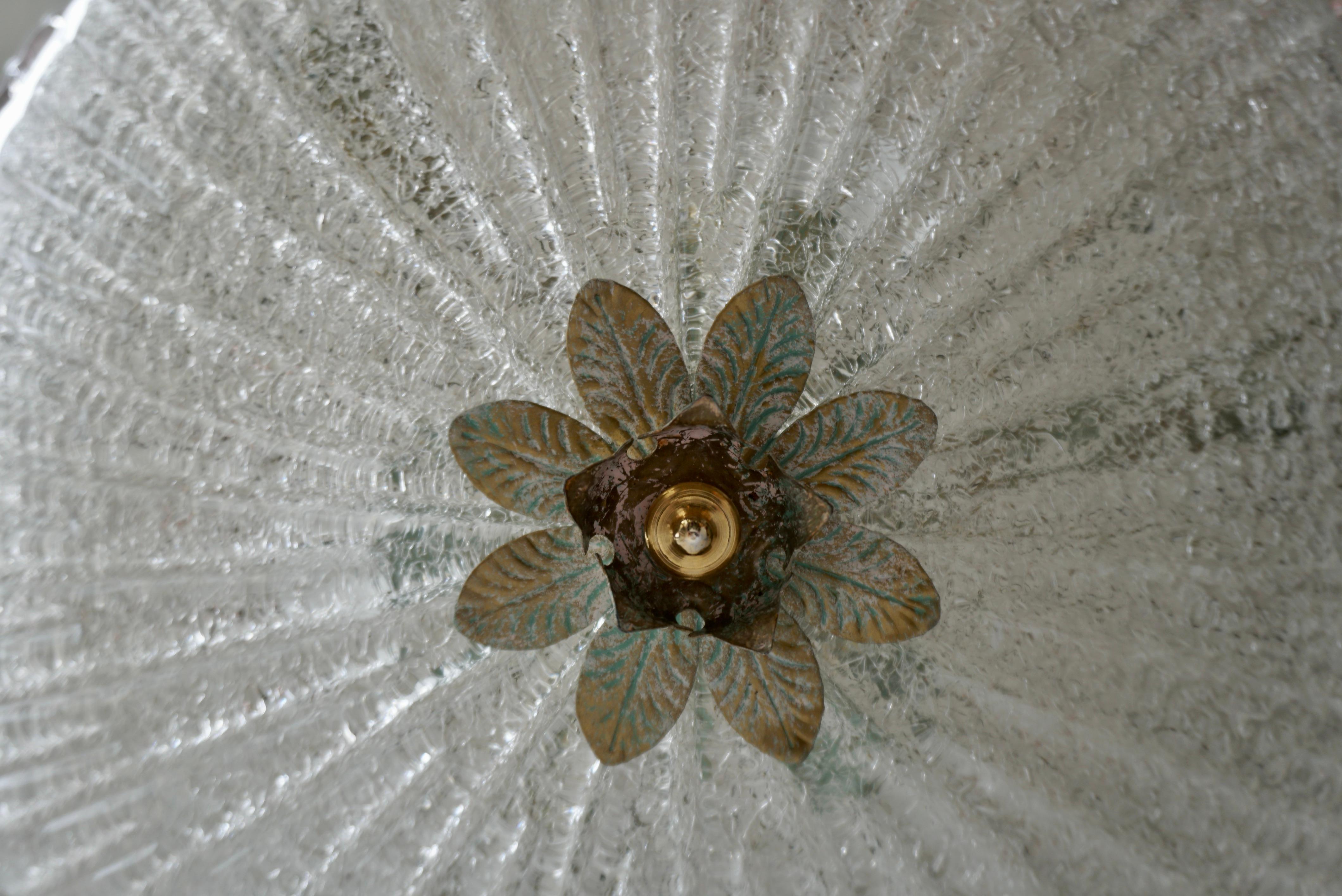 Italian Murano Glass Pink Flower Chandelier For Sale 11