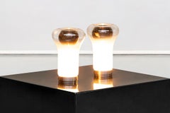 Italian Murano Glass Saffo Table Lamps by Angelo Mangiarotti for Artemide, 1970s