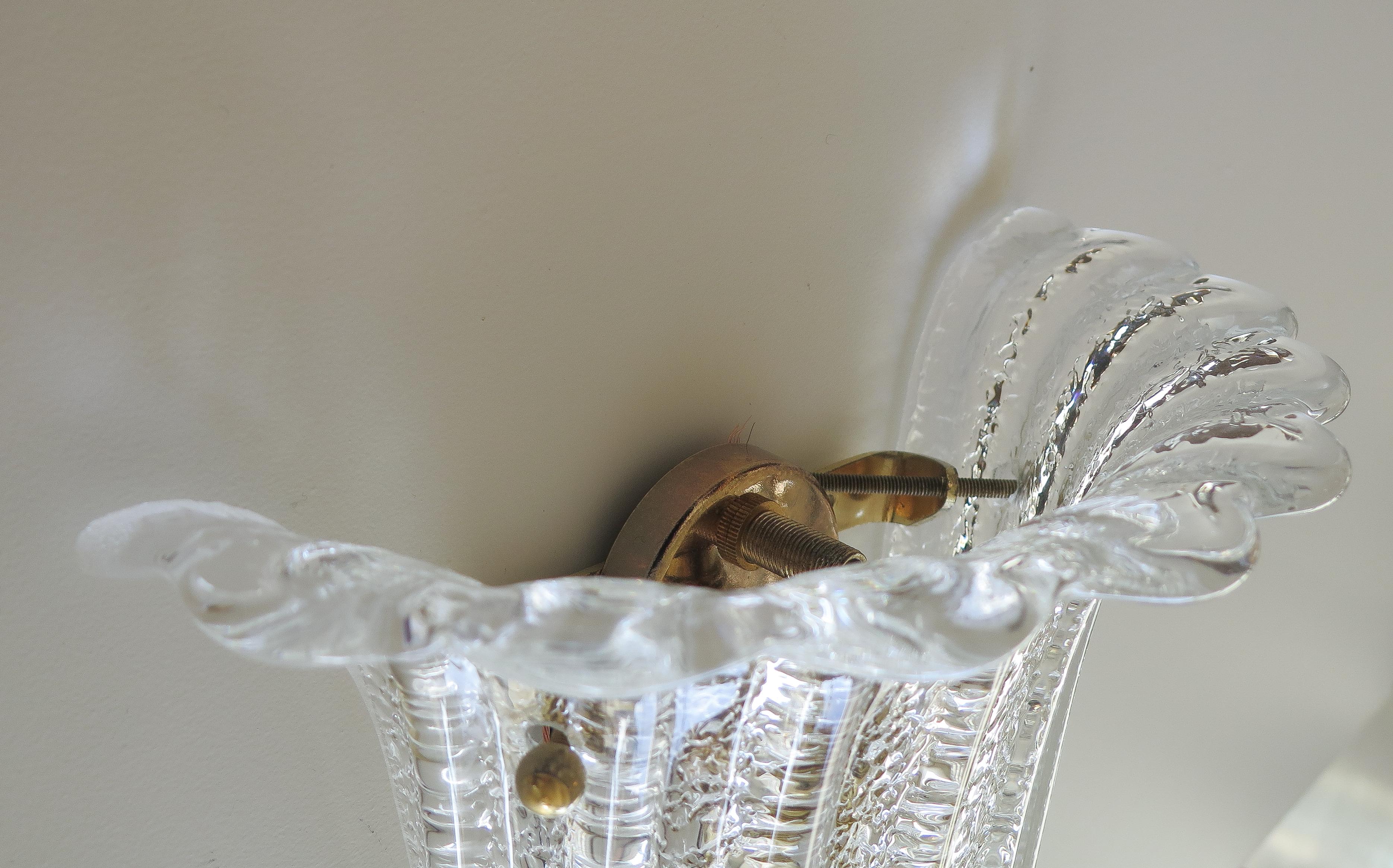 Italian Murano Glass Sconce by Barovier & Toso 1