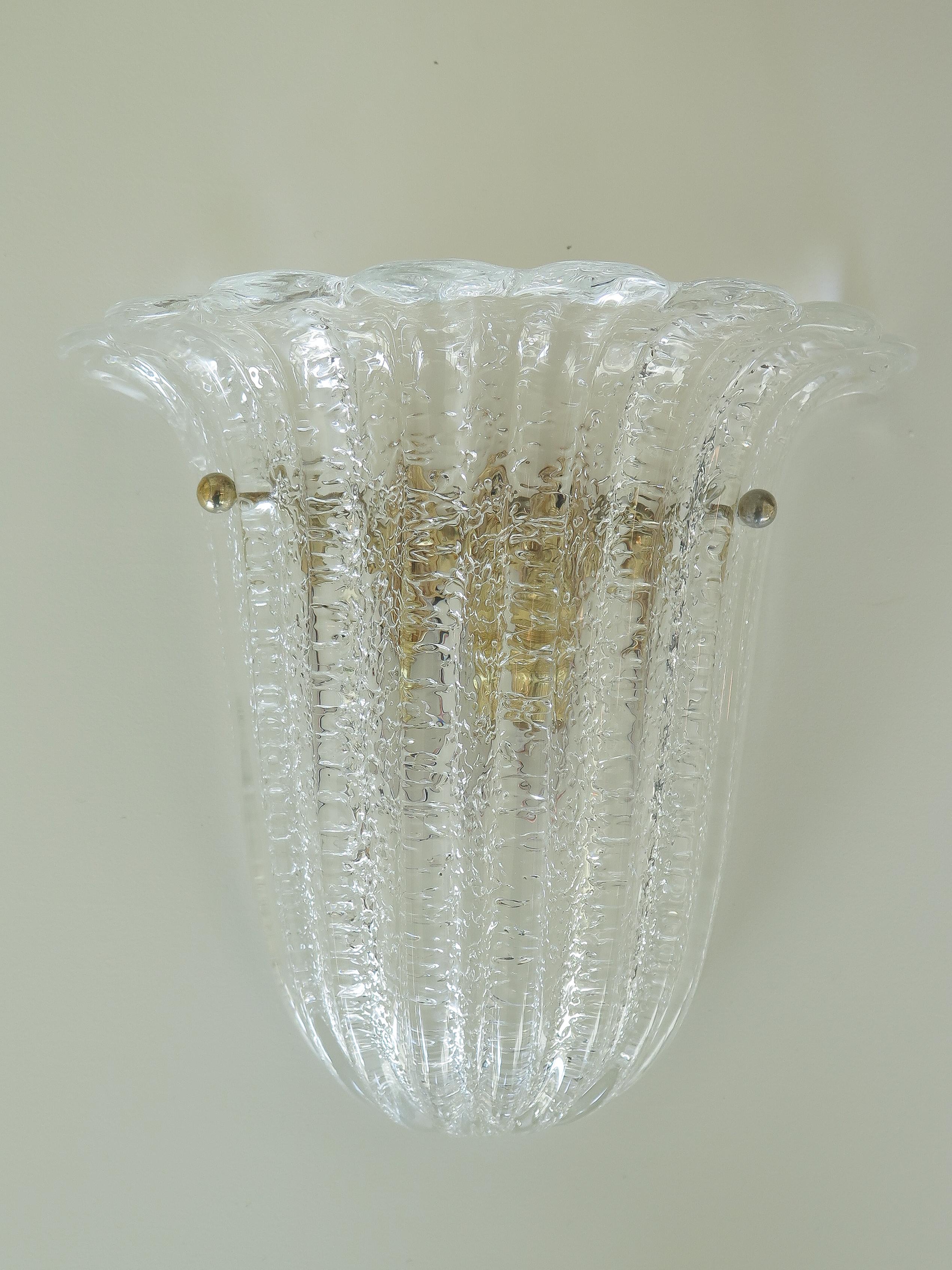 Italian Murano Glass Sconces by Barovier & Toso 1