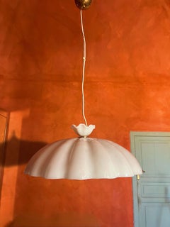 Italian Murano Glass shell shaped Pendant Light mid century modern