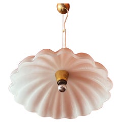 Italian Murano Glass shell shaped Pendant Light mid century modern