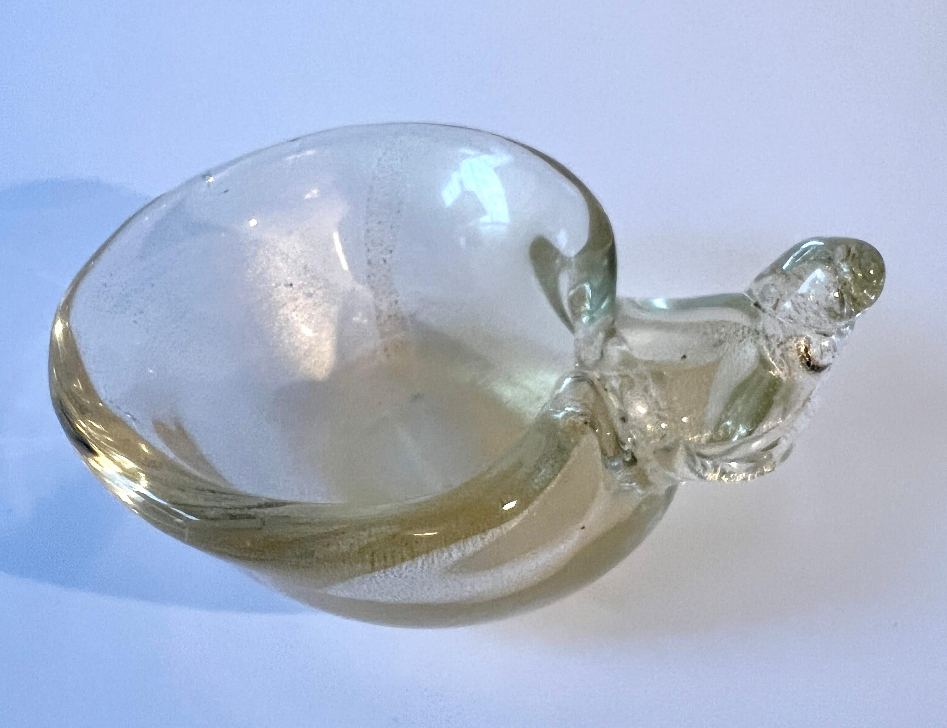 Concha italiana de cristal de Murano con escamas de oro auténtico en Bueno estado para la venta en Los Angeles, CA