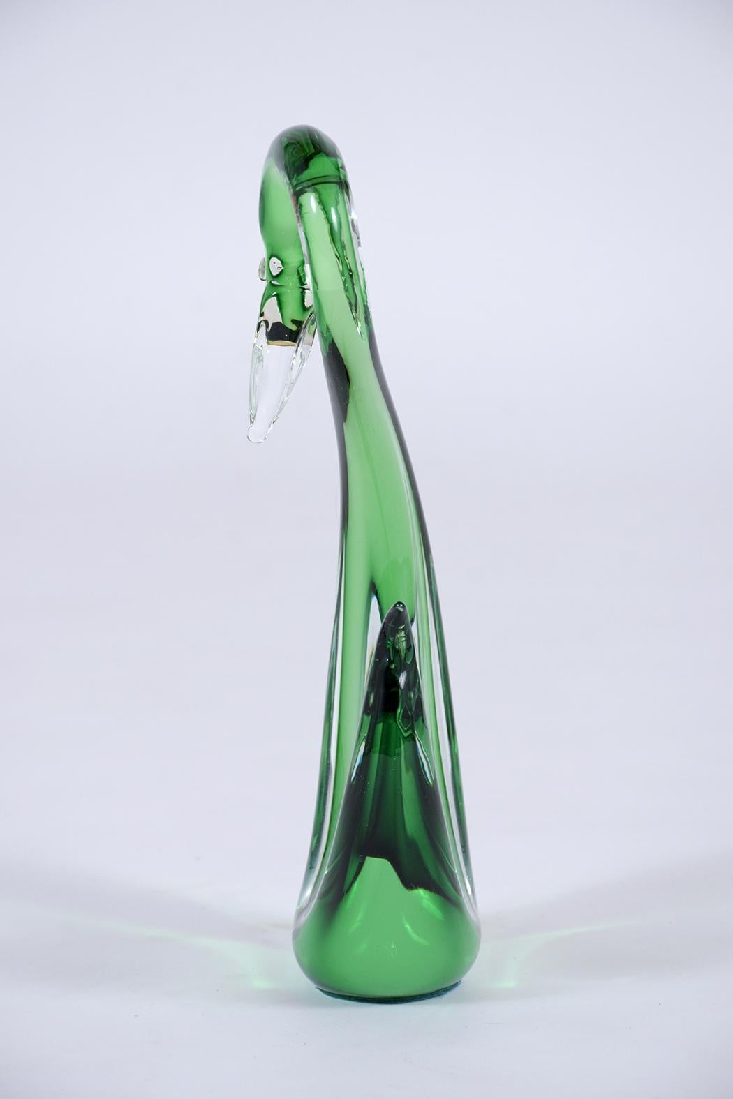 Mid-20th Century Italian Murano Glass Style Swan For Sale