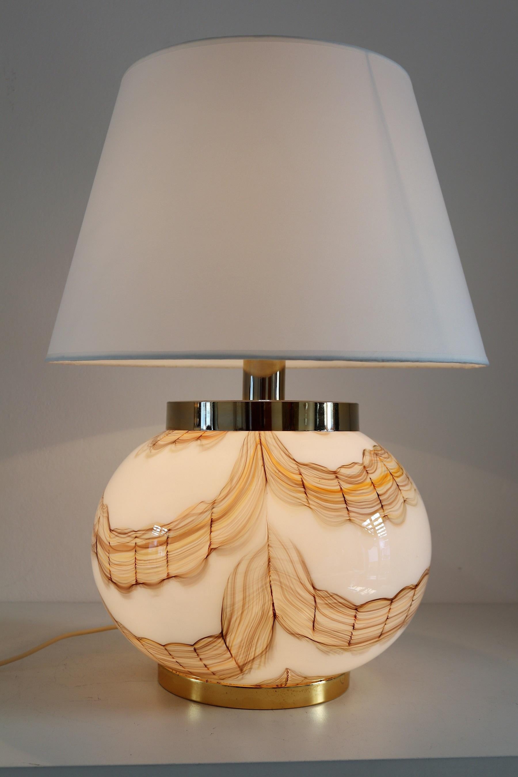 Late 20th Century Italian Murano Glass Table Lamp, 1970s For Sale