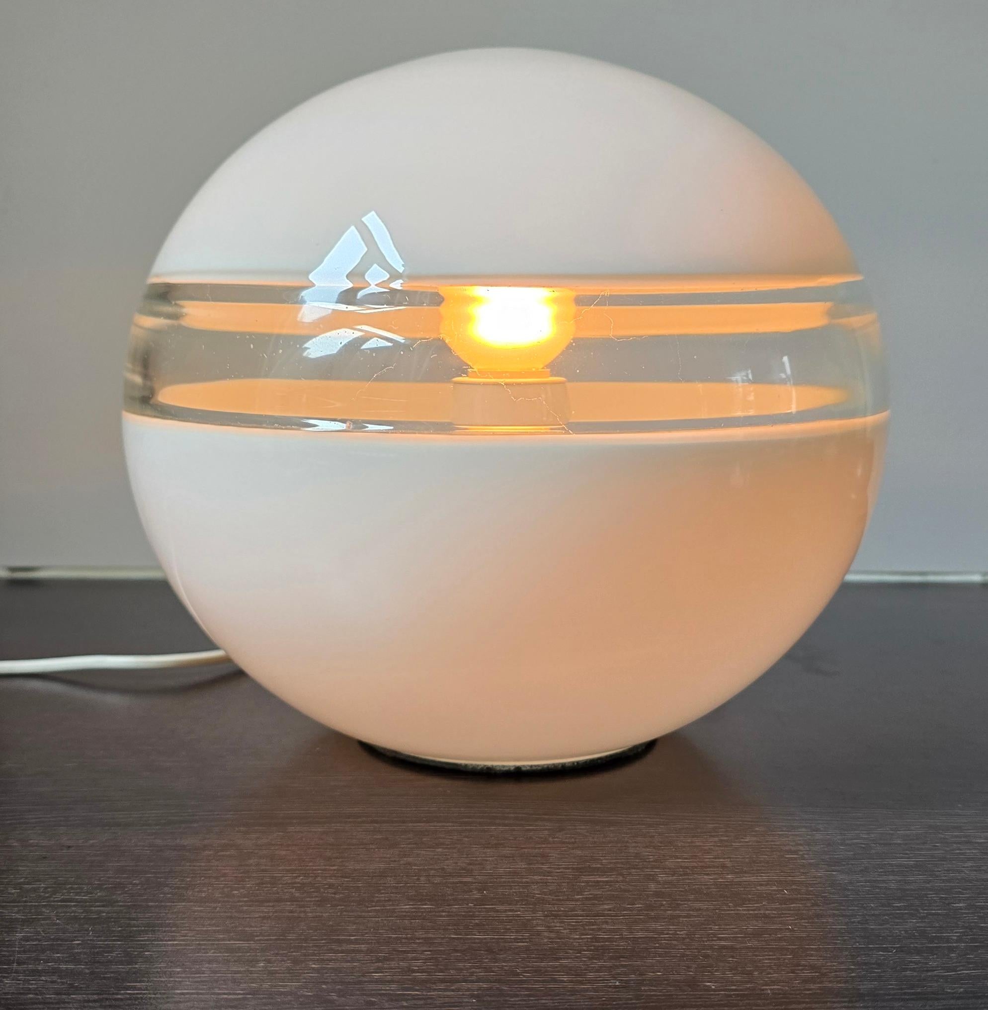 Lámpara de mesa italiana de cristal de Murano de Aldo Nason para A.V. Mazzega Moderno de mediados de siglo en venta