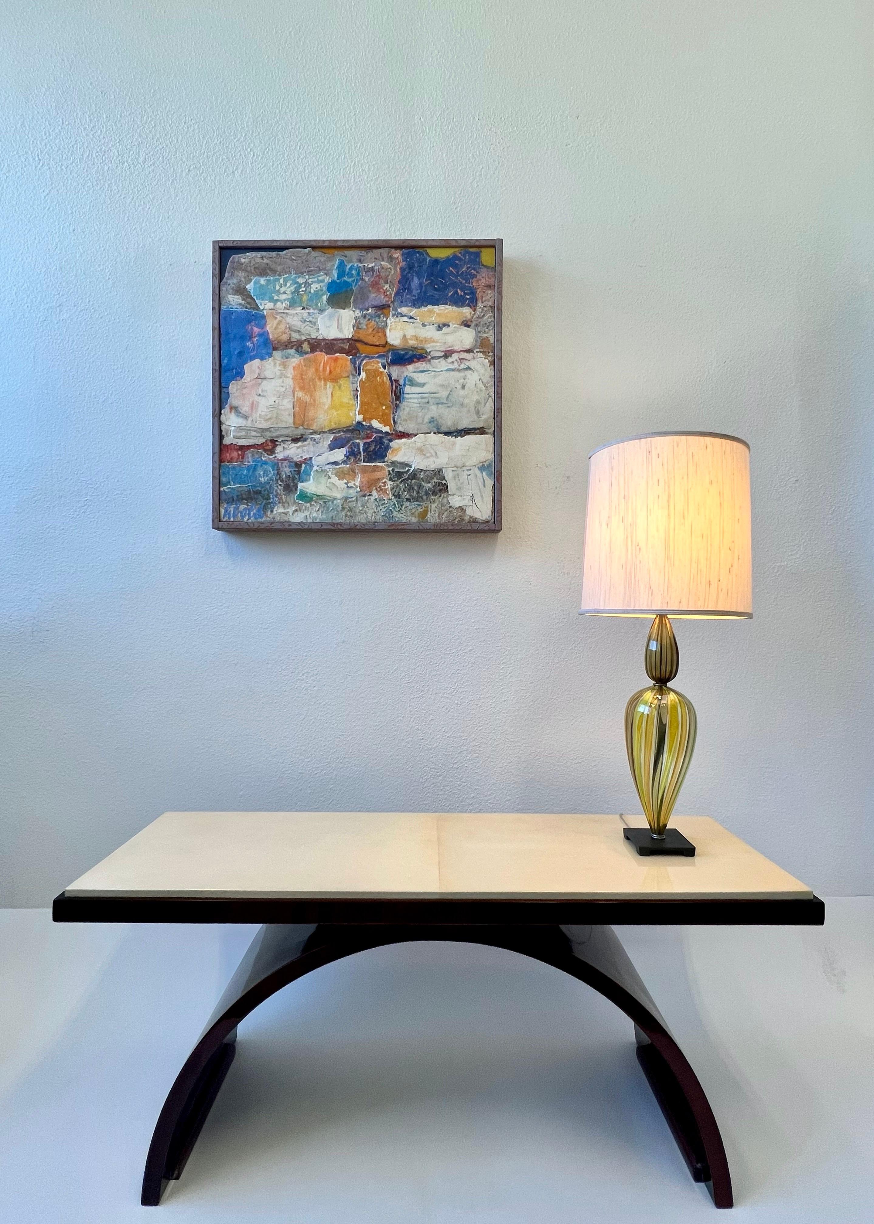 Italian Murano Glass Table Lamp For Sale 5