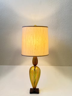 Lámpara de mesa italiana de cristal de Murano