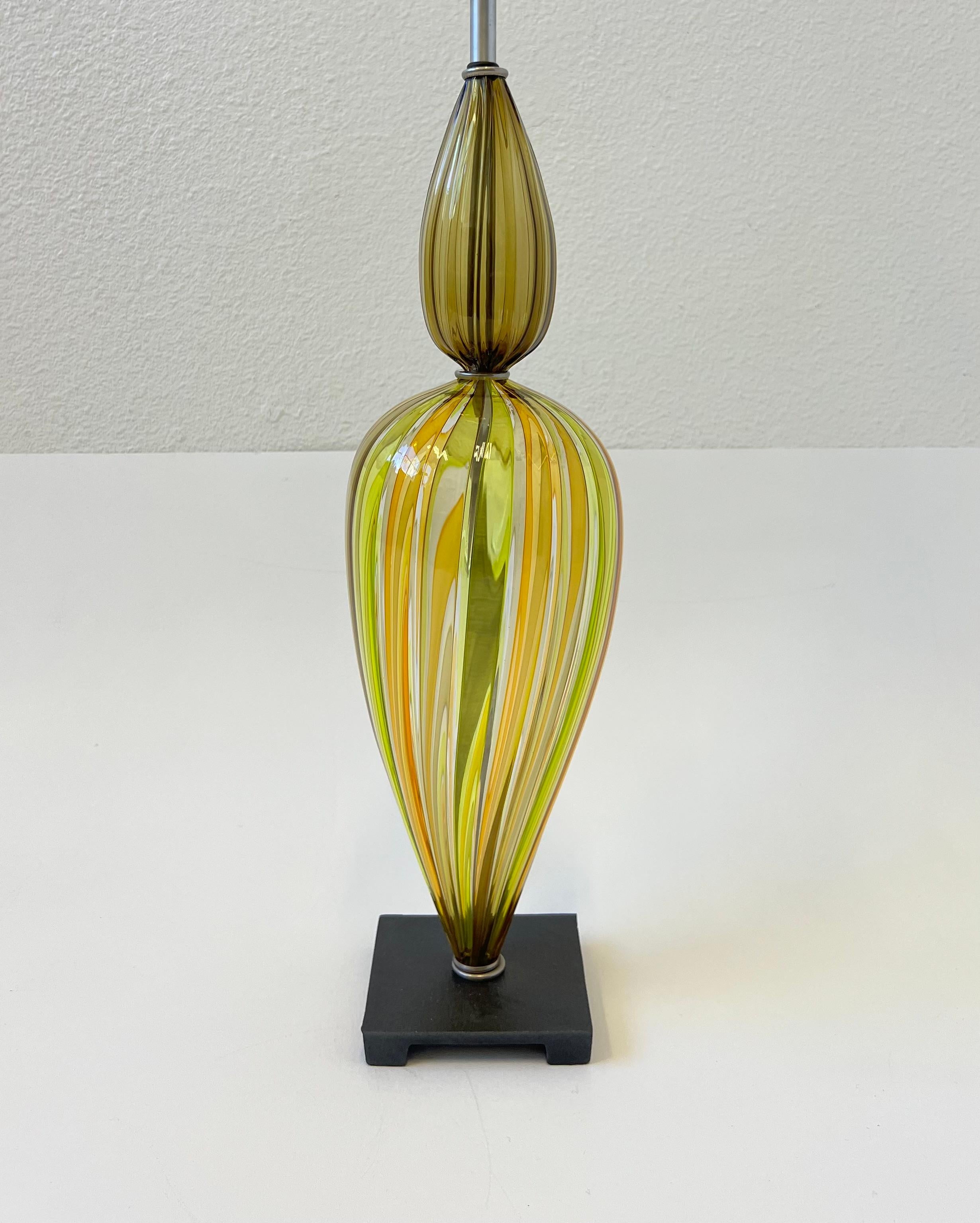 Italian Murano Glass Table Lamp For Sale 2