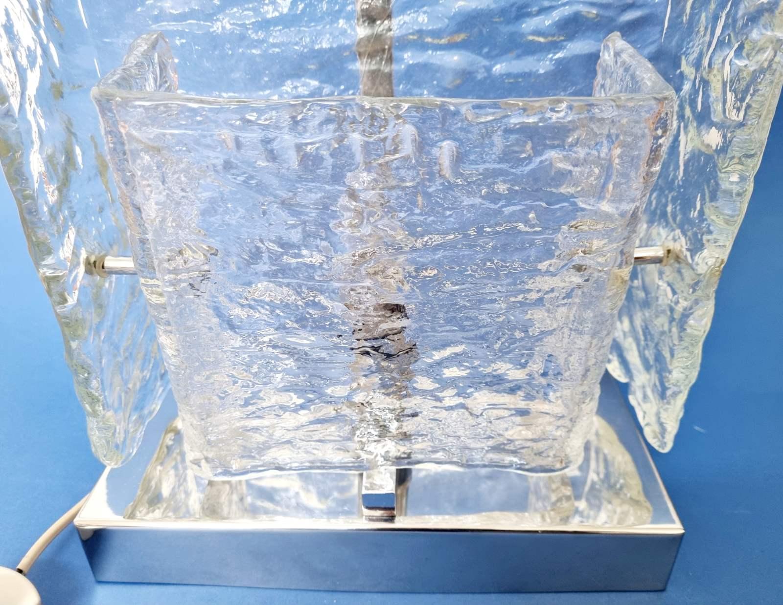 Italienische Muranoglas-Tischlampe Entworfen von Carlo Nason für Mazzega, Italien, 70er Jahre im Angebot 5