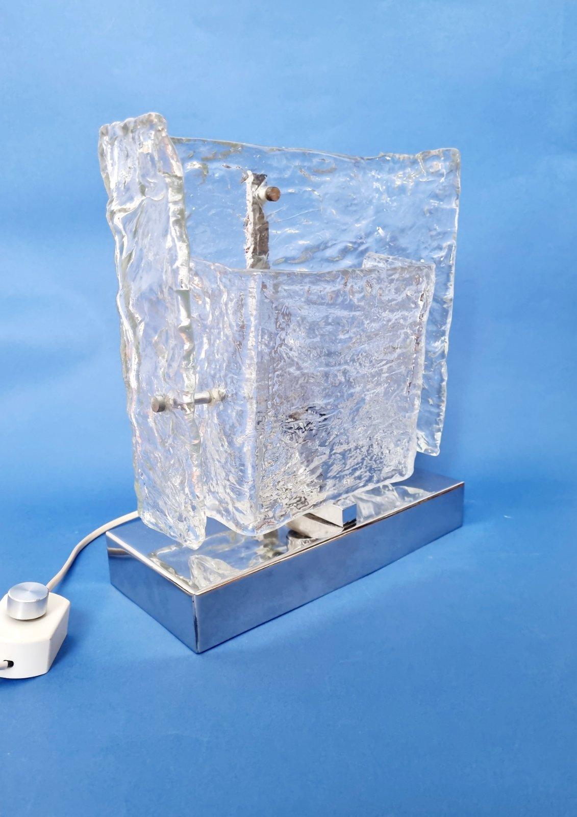 Italienische Muranoglas-Tischlampe Entworfen von Carlo Nason für Mazzega, Italien, 70er Jahre im Angebot 6