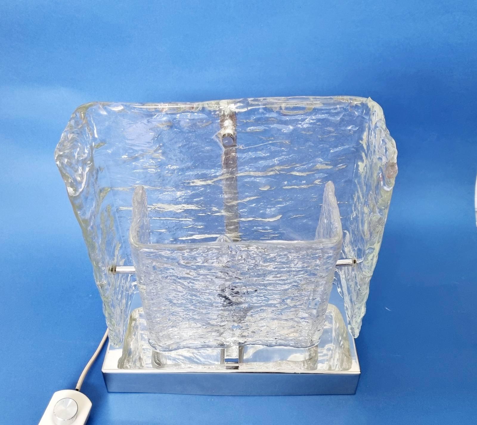 Italienische Muranoglas-Tischlampe Entworfen von Carlo Nason für Mazzega, Italien, 70er Jahre im Angebot 7