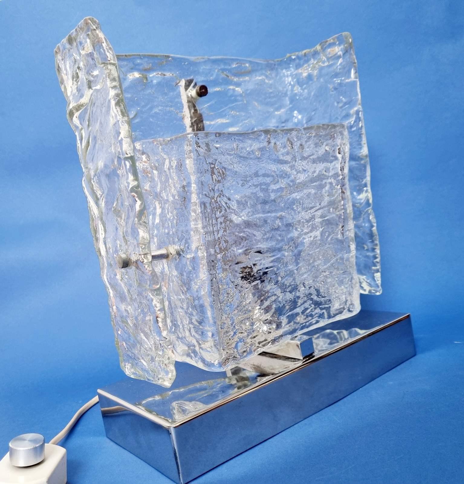 Italienische Muranoglas-Tischlampe Entworfen von Carlo Nason für Mazzega, Italien, 70er Jahre im Angebot 8