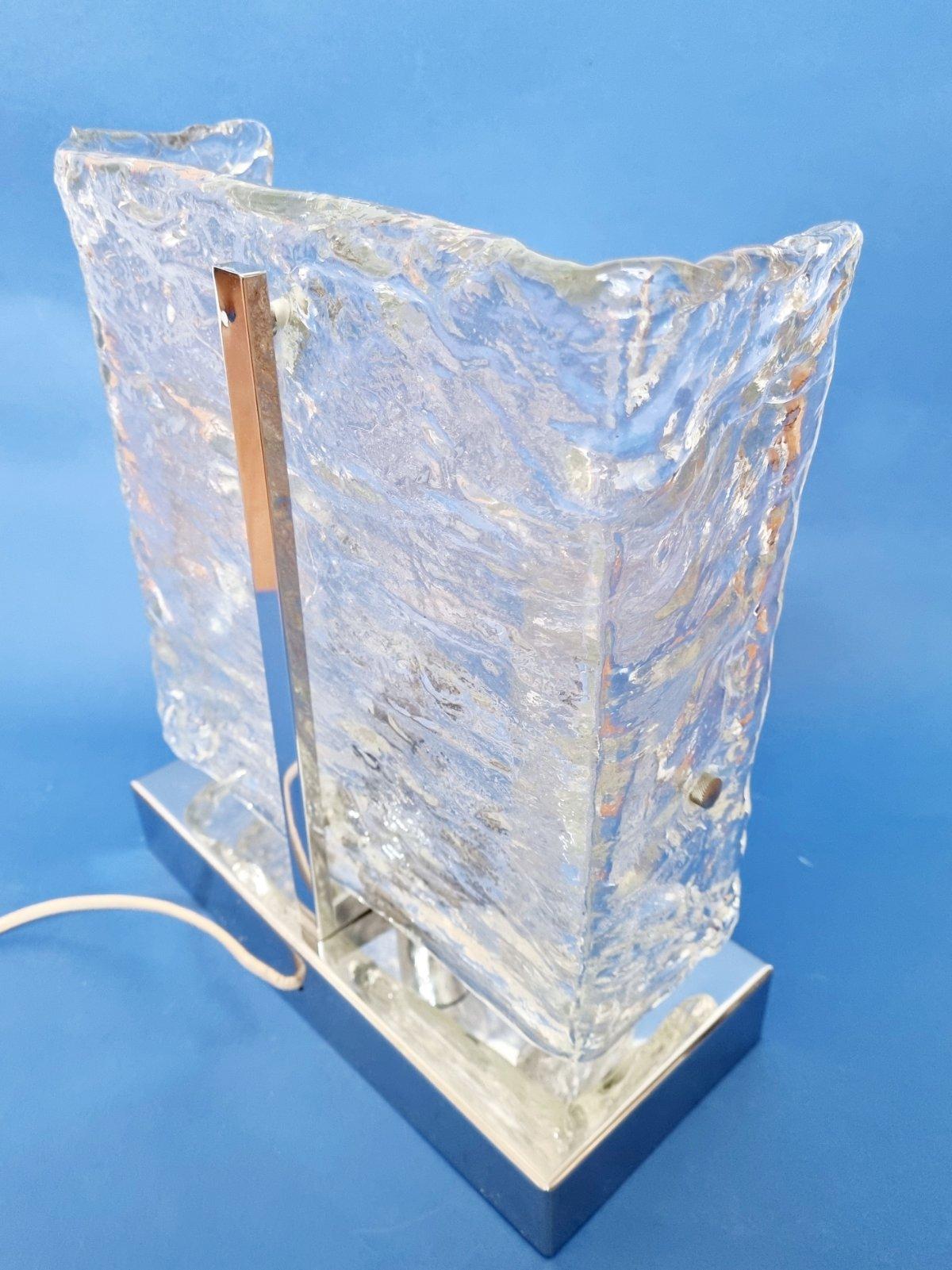 Italienische Muranoglas-Tischlampe Entworfen von Carlo Nason für Mazzega, Italien, 70er Jahre im Angebot 9