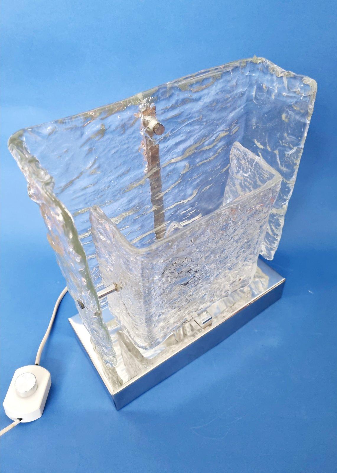Italienische Muranoglas-Tischlampe Entworfen von Carlo Nason für Mazzega, Italien, 70er Jahre im Angebot 14