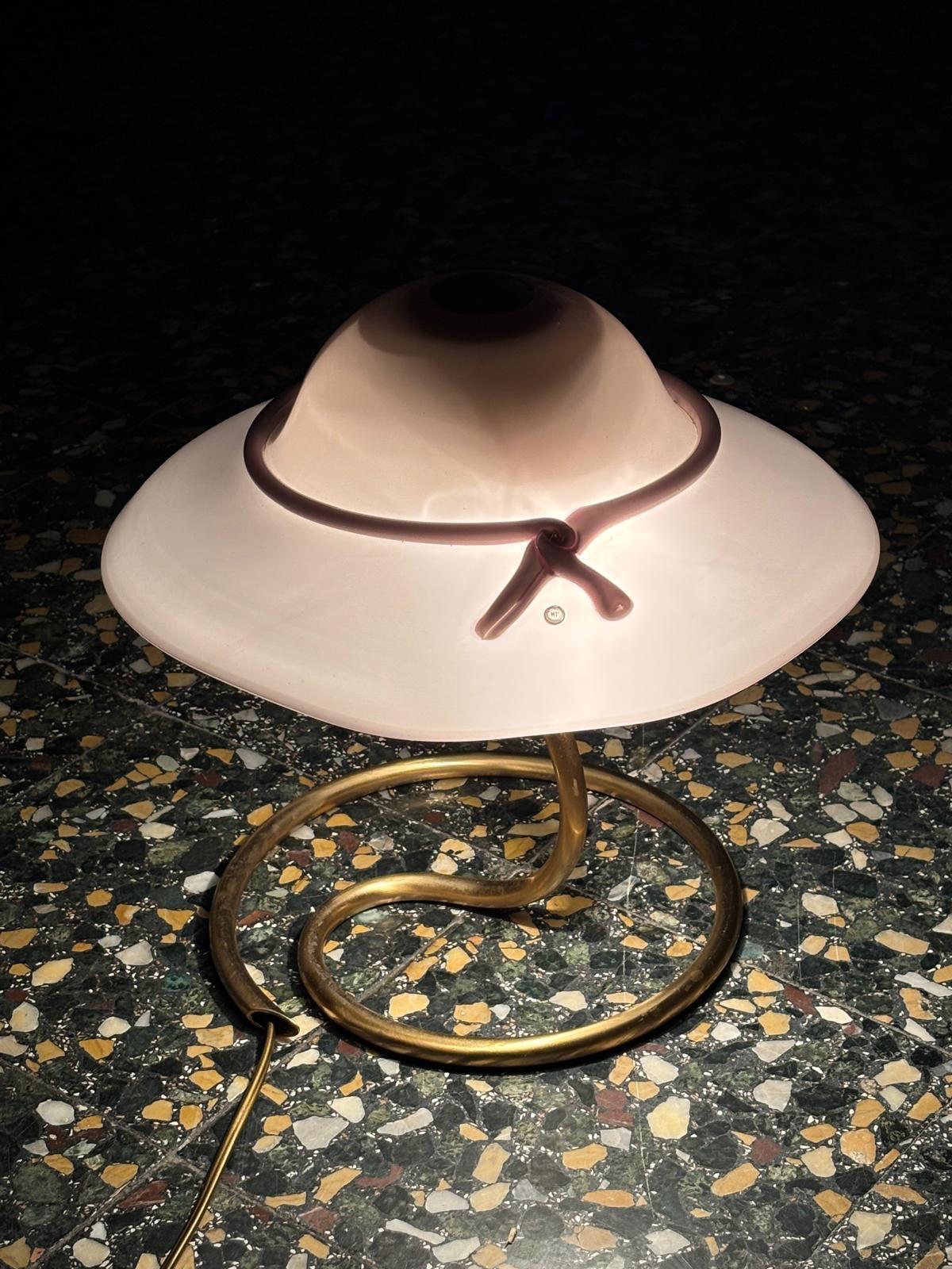 Italian Murano Glass Table Lamp Romantica Model by La Murrina For Sale 4
