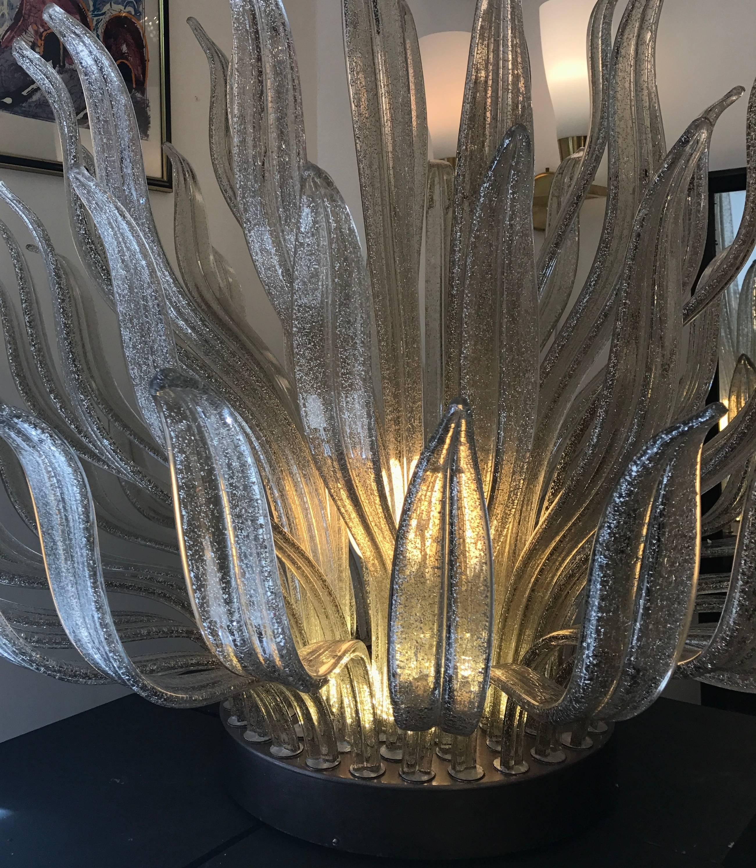 Italian Murano Glass Table or Floor Lamp, 1980s In Excellent Condition In Rome, IT