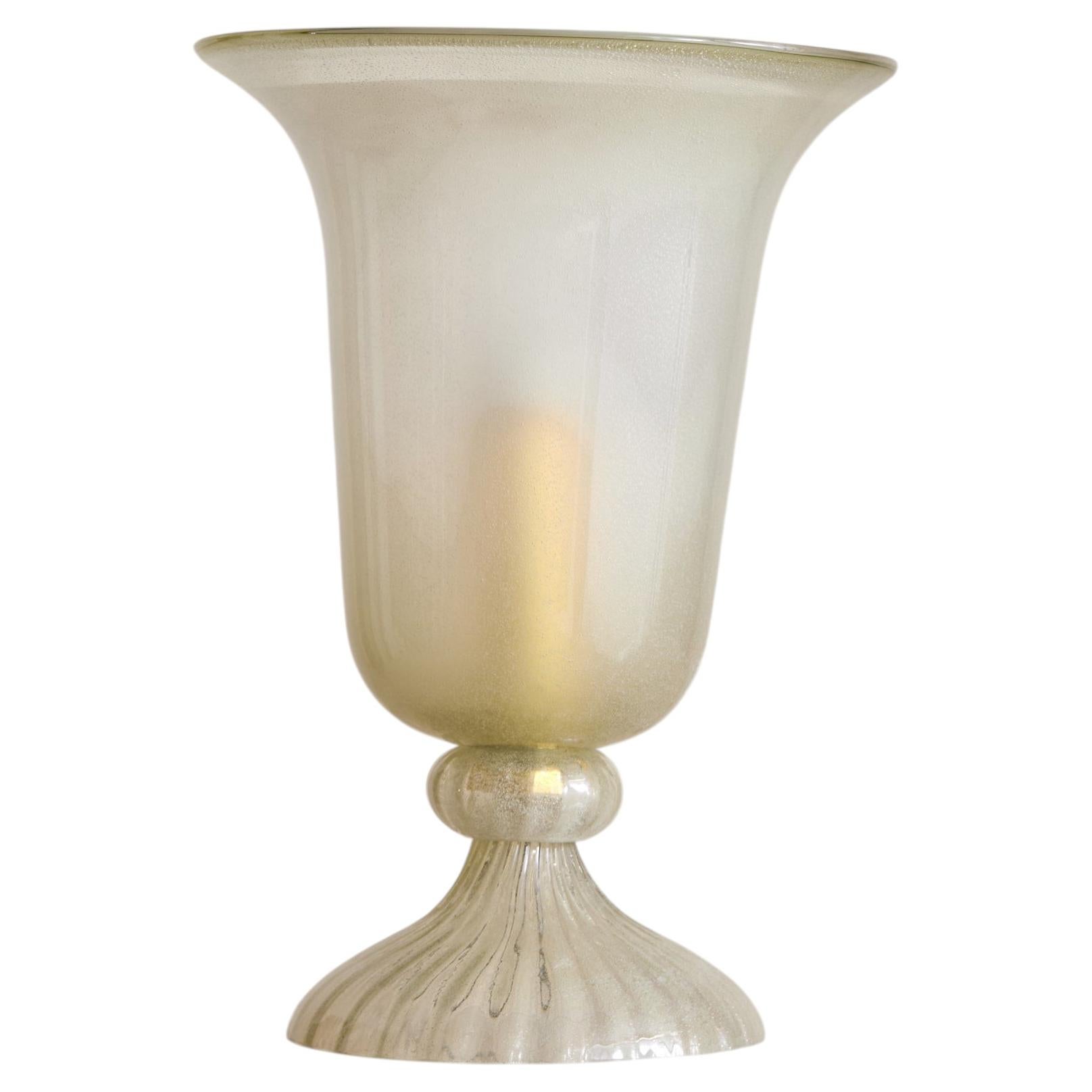 Italian Murano Glass Torchiere-Form Table Lamp, 1960s