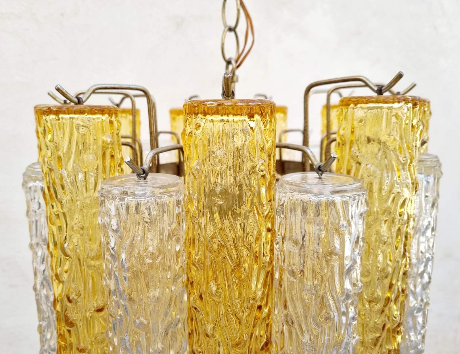 Lustre Tronchi italien en verre de Murano par Toni Zuccheri pour Venini, Italie, années 60 en vente 4