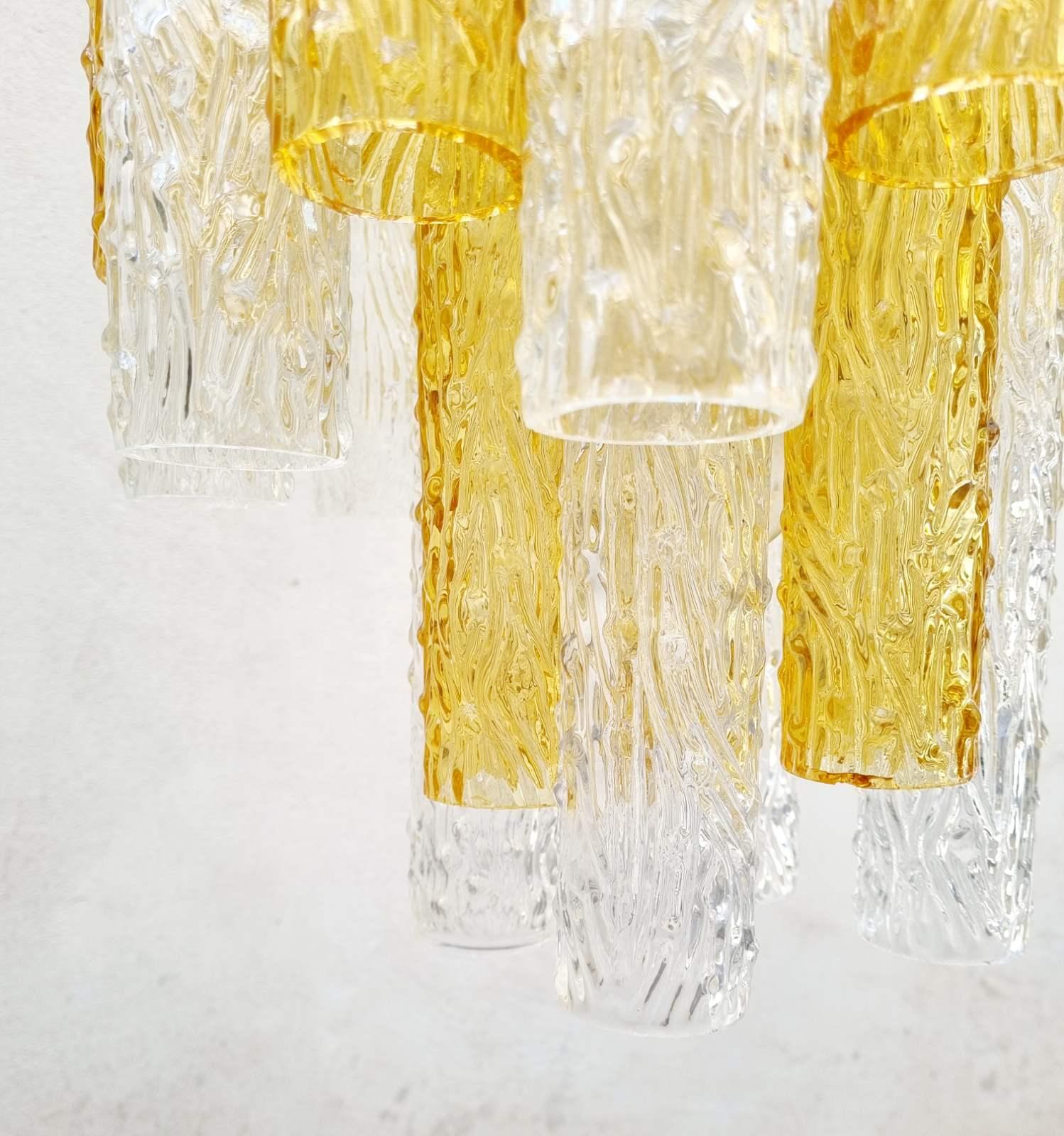Lustre Tronchi italien en verre de Murano par Toni Zuccheri pour Venini, Italie, années 60 en vente 5