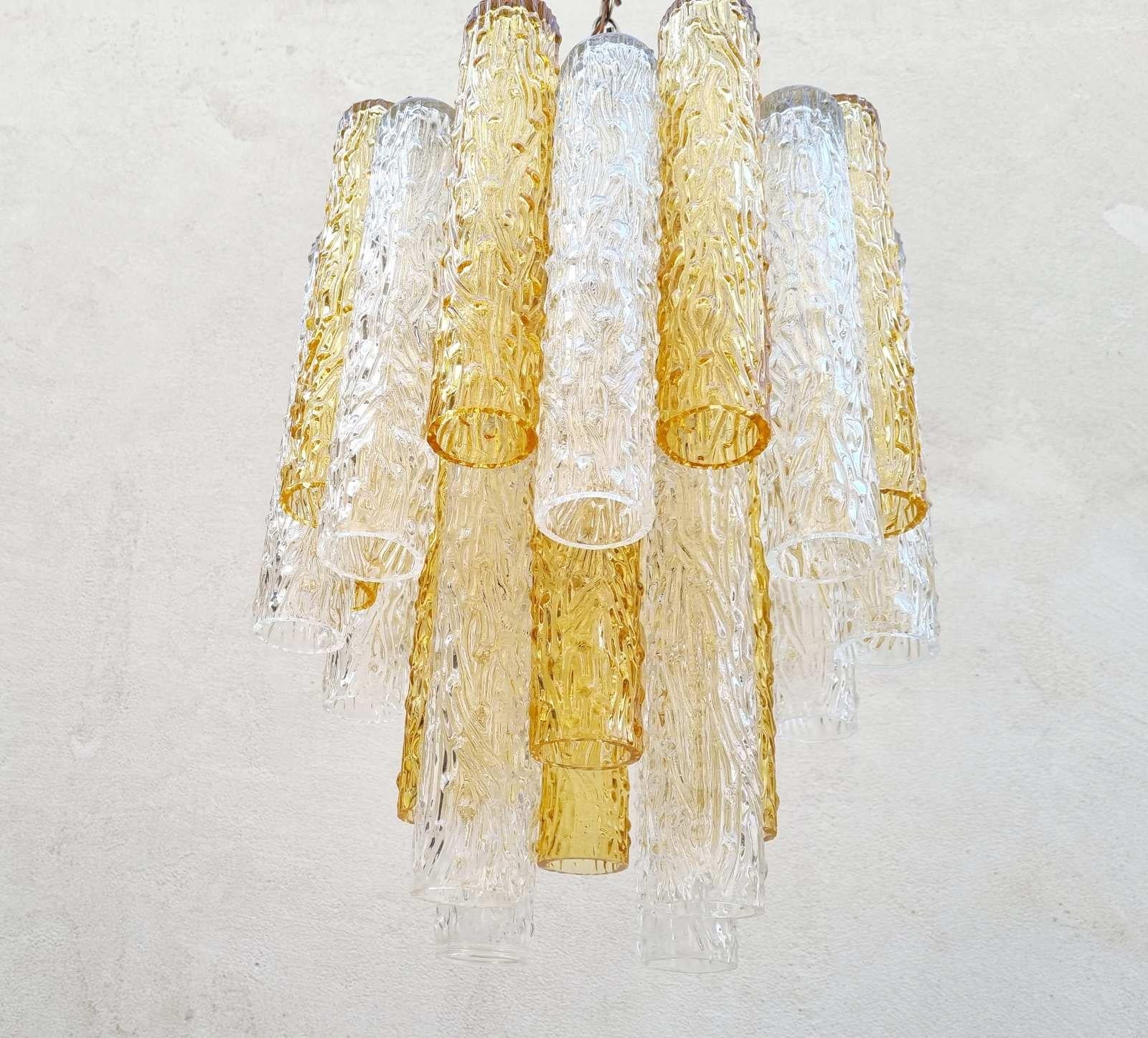 Lustre Tronchi italien en verre de Murano par Toni Zuccheri pour Venini, Italie, années 60 en vente 2