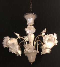 Italian Murano Glass Tulip Form Chandelier