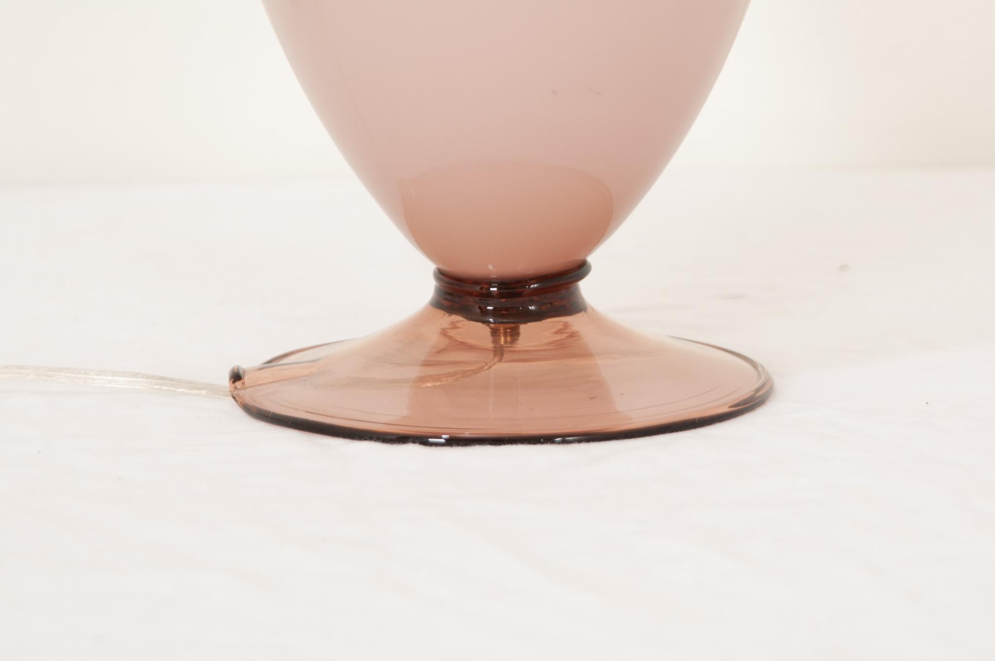 Hand-Crafted Italian Murano Glass Tulip Lamp