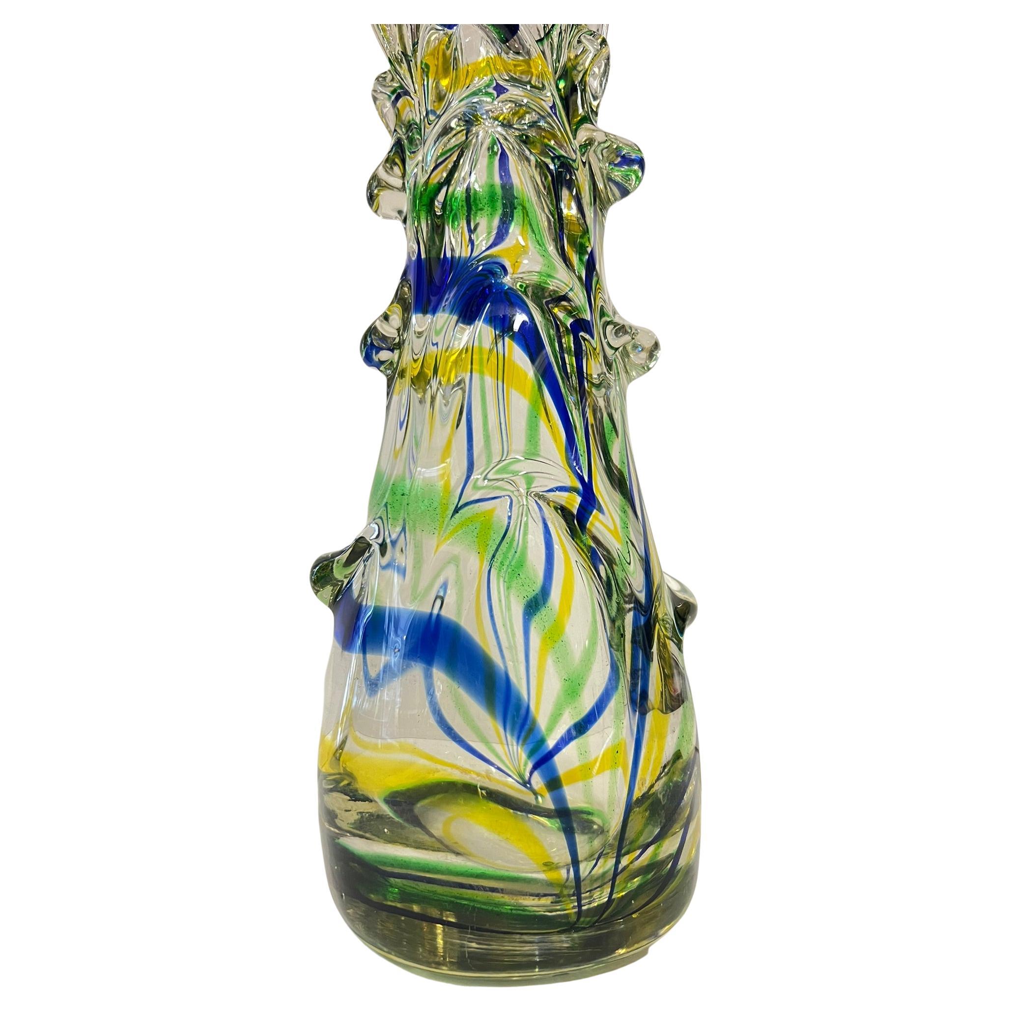 Late 20th Century Italian Murano Glass Vase, 1970 For Sale