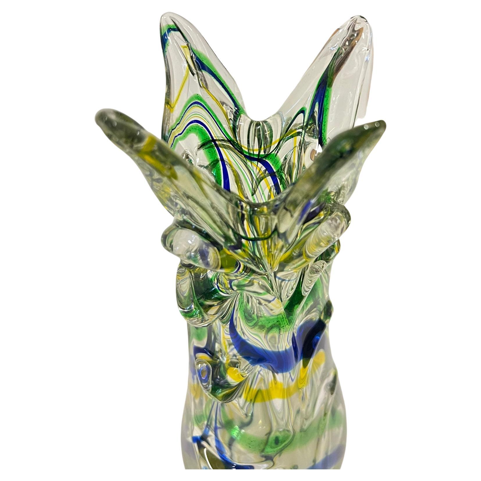 Italian Murano Glass Vase, 1970 For Sale 1