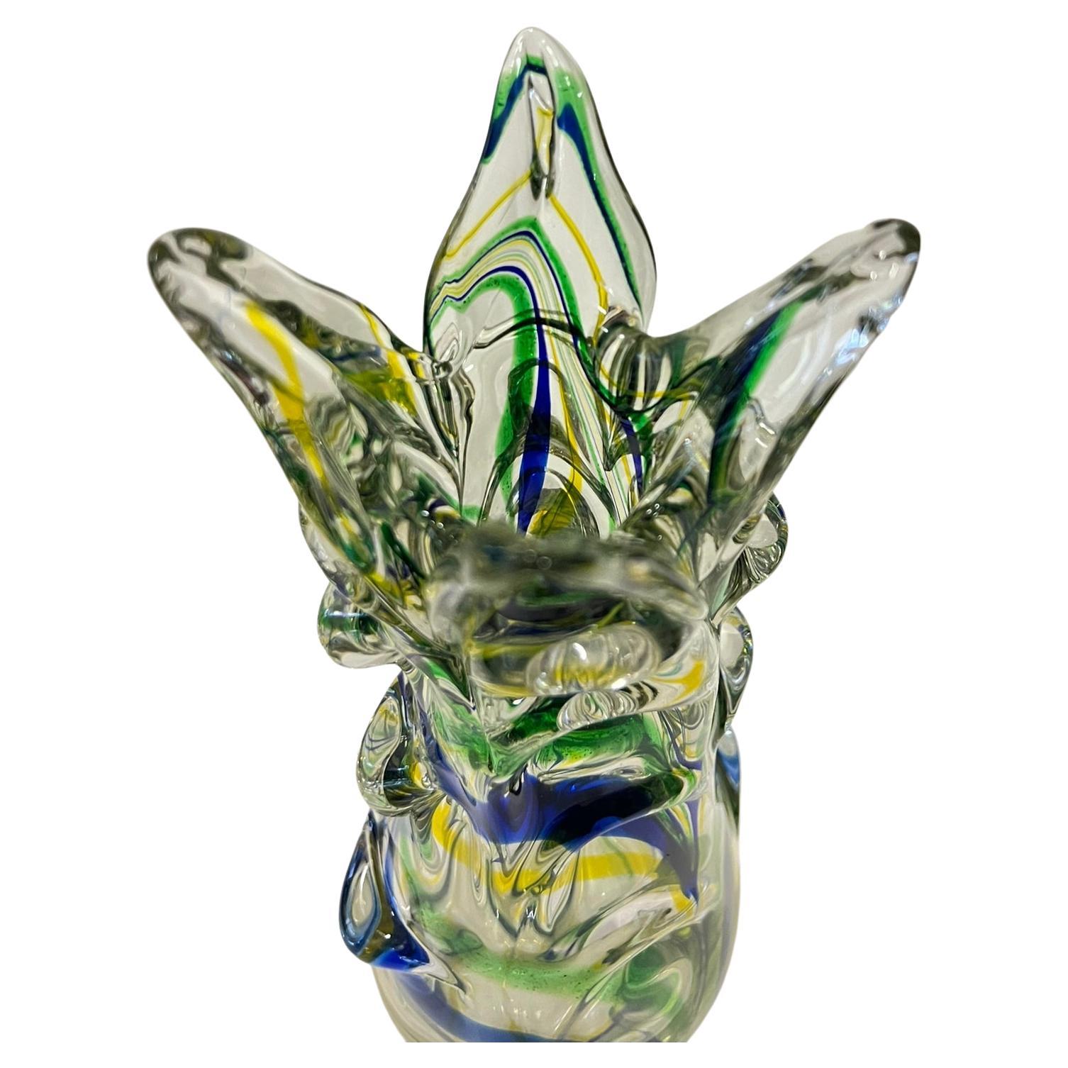 Italian Murano Glass Vase, 1970 For Sale 3