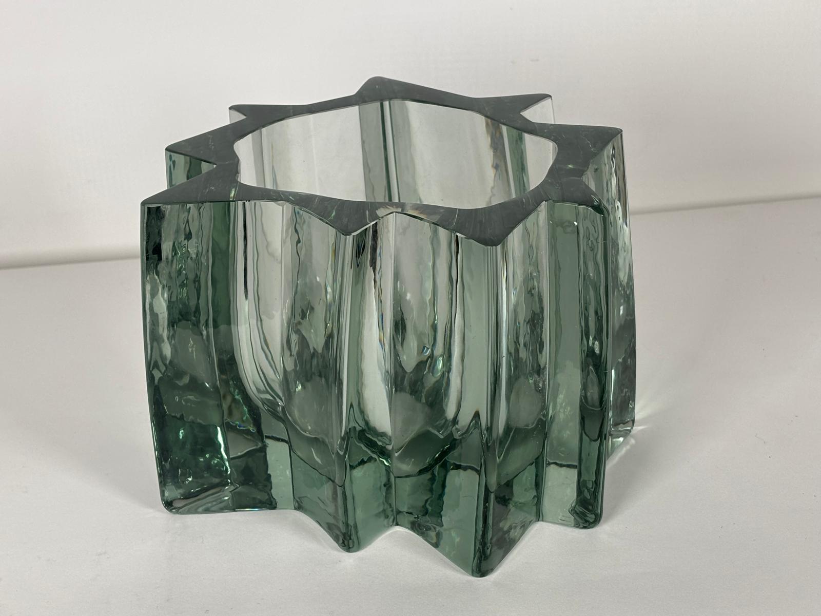 Italian Murano Glass Vase by Angelo Mangiarotti for Vistosi For Sale 7