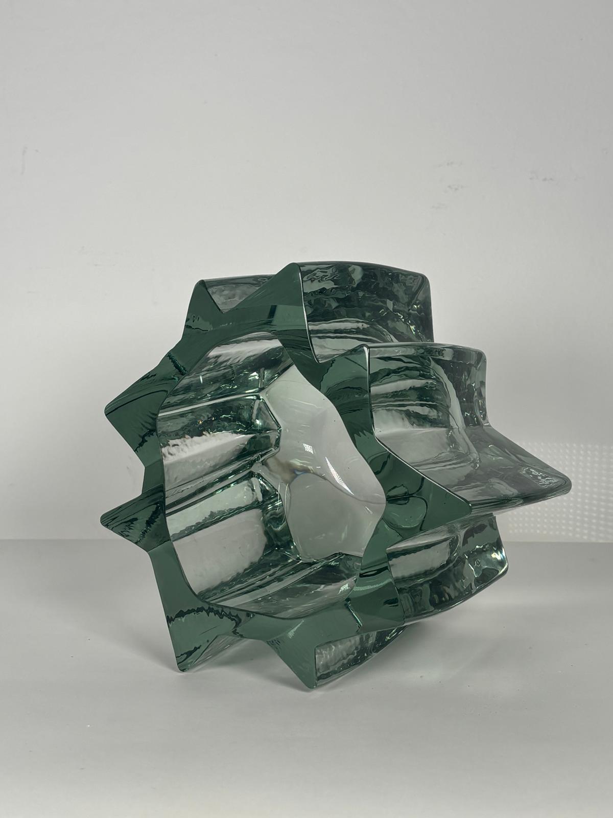 Italian Murano Glass Vase by Angelo Mangiarotti for Vistosi For Sale 8