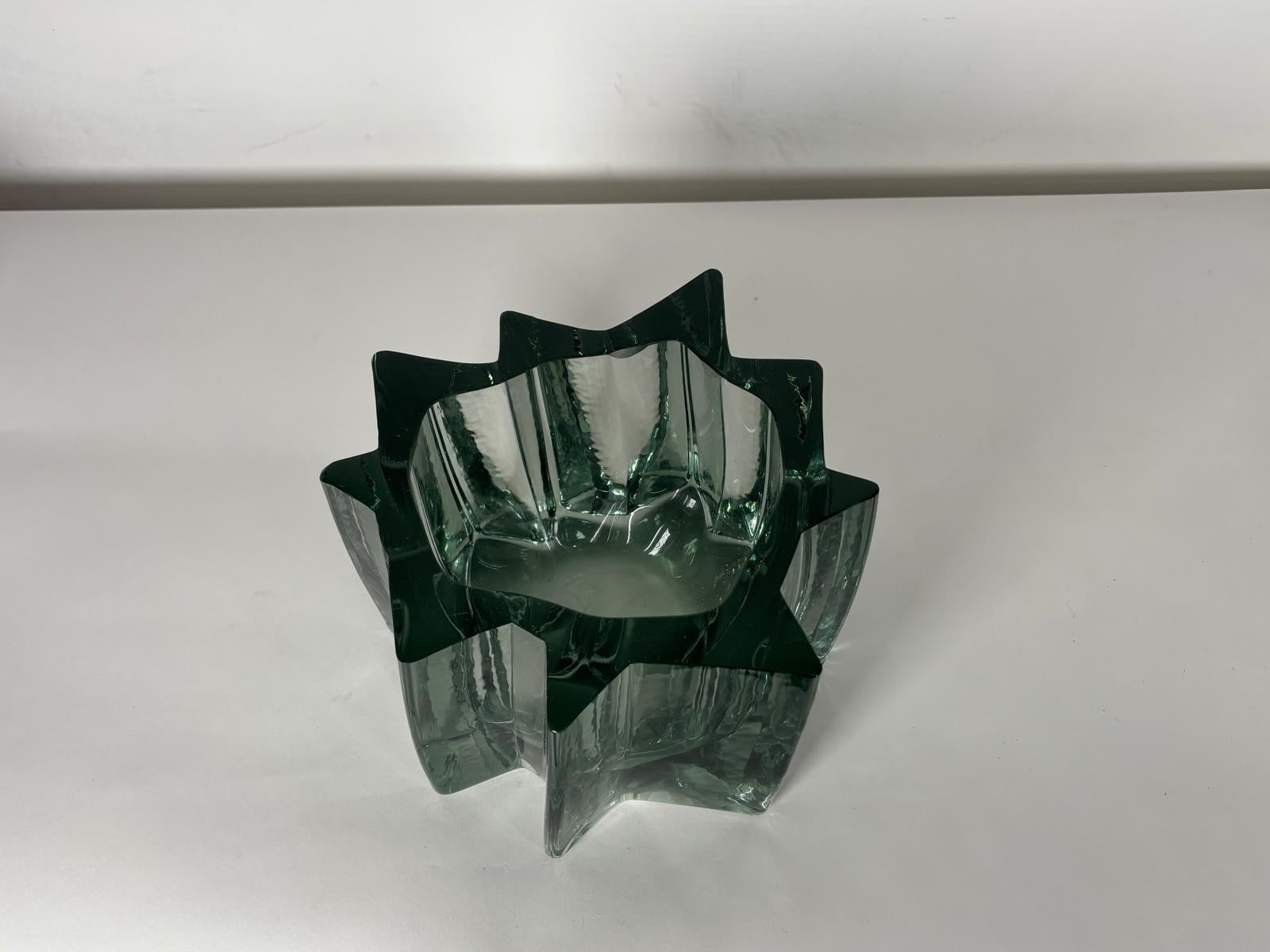 Modern Italian Murano Glass Vase by Angelo Mangiarotti for Vistosi For Sale